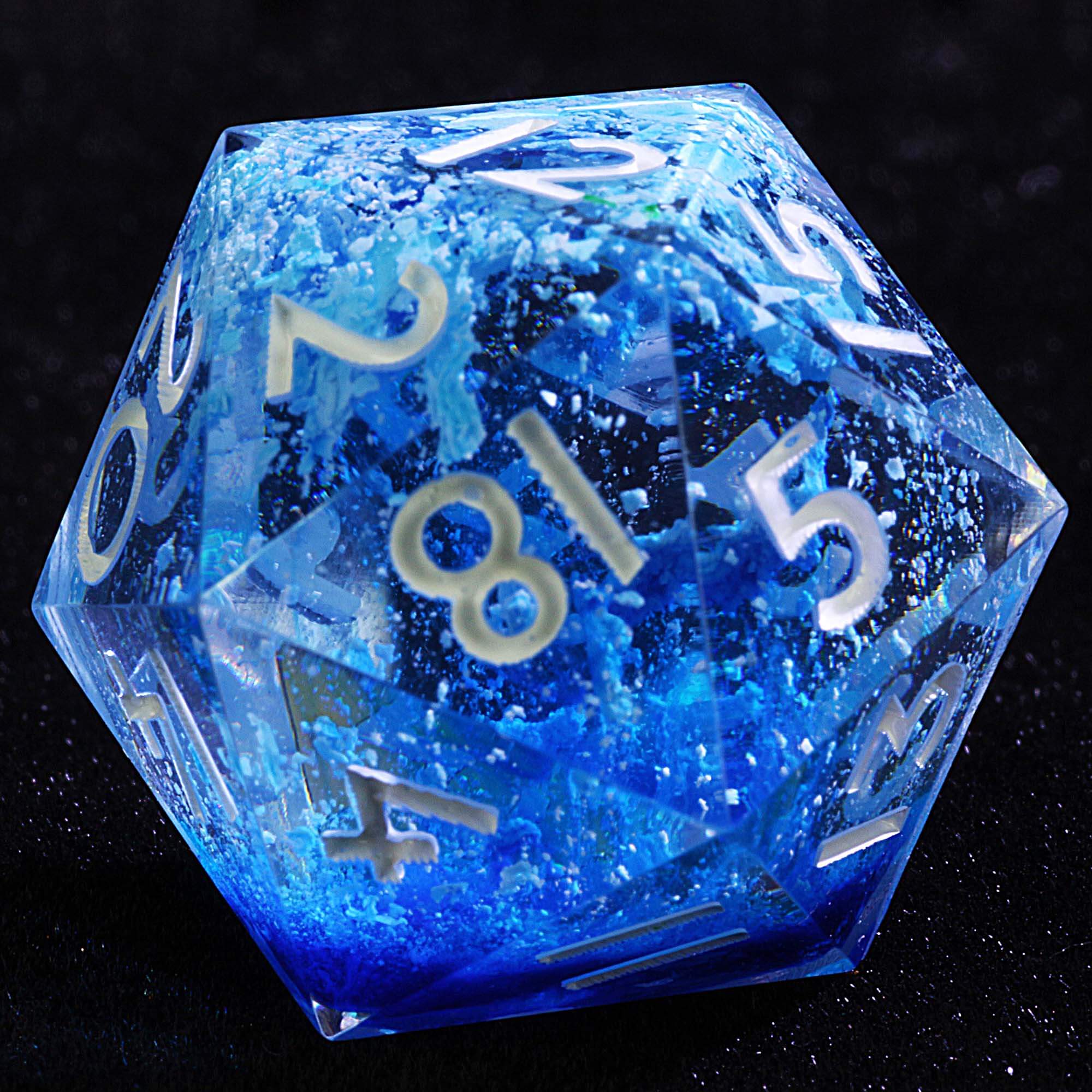 9 Polyhedral Sets of DD Dice Frozen Fracture - Dice of Dragons
