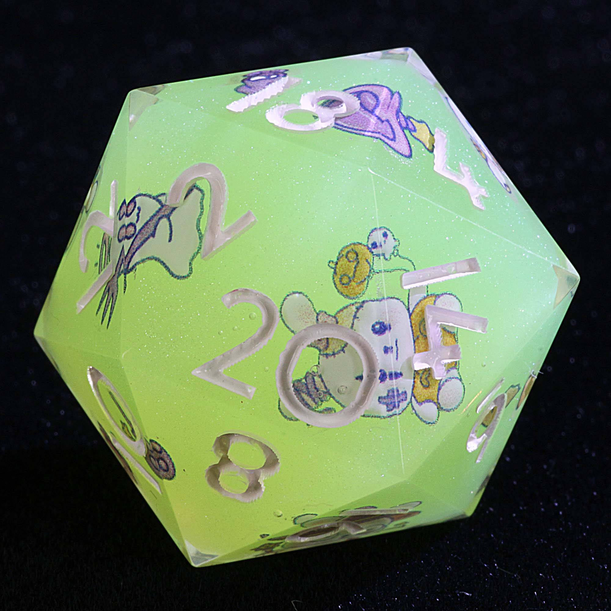 9 Polyhedral Set of Dice DD Bunny’s Candy Moonlight - Dice of Dragons