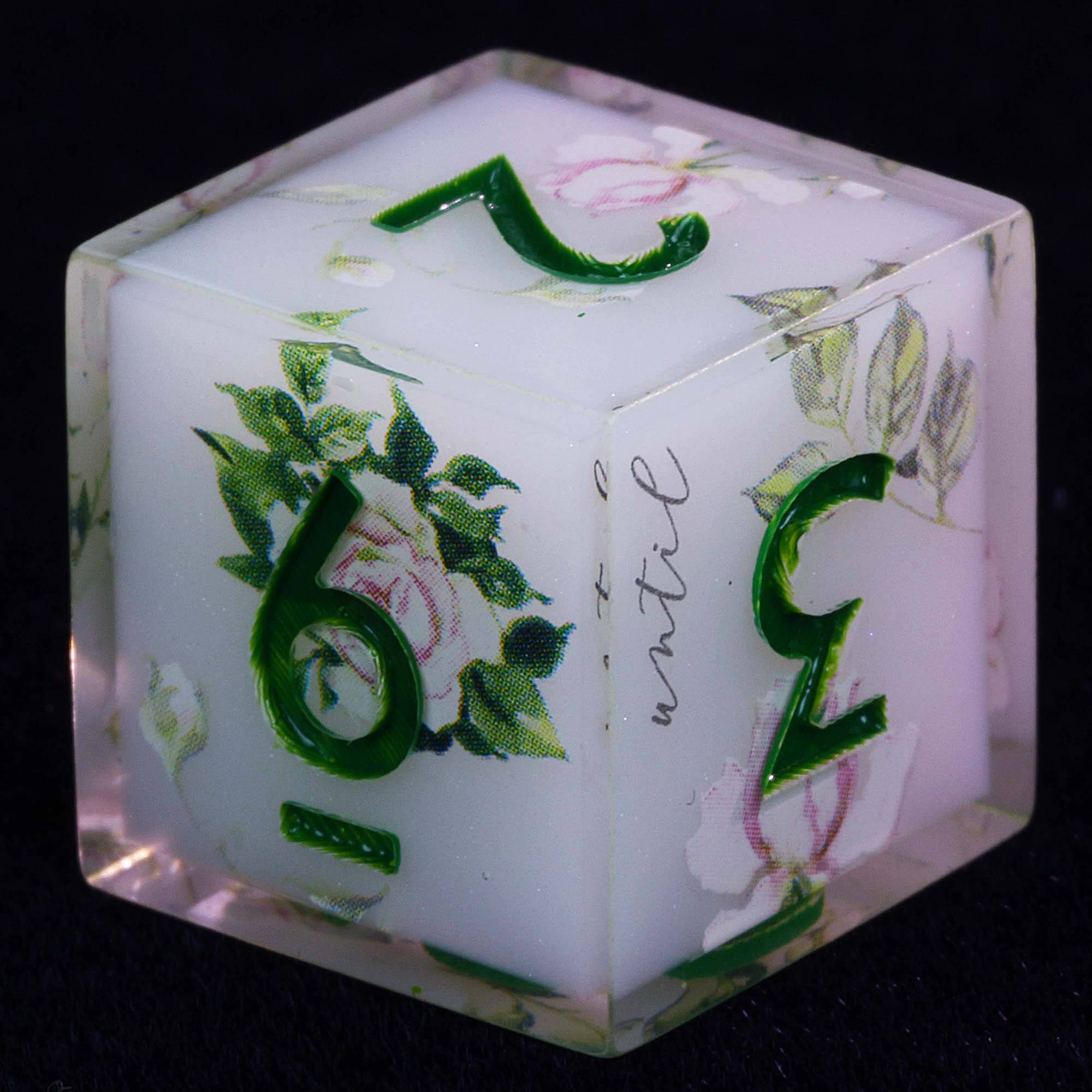 9 Polyhedral Sets of D and D Dice Floral Whisper - Dice of Dragons