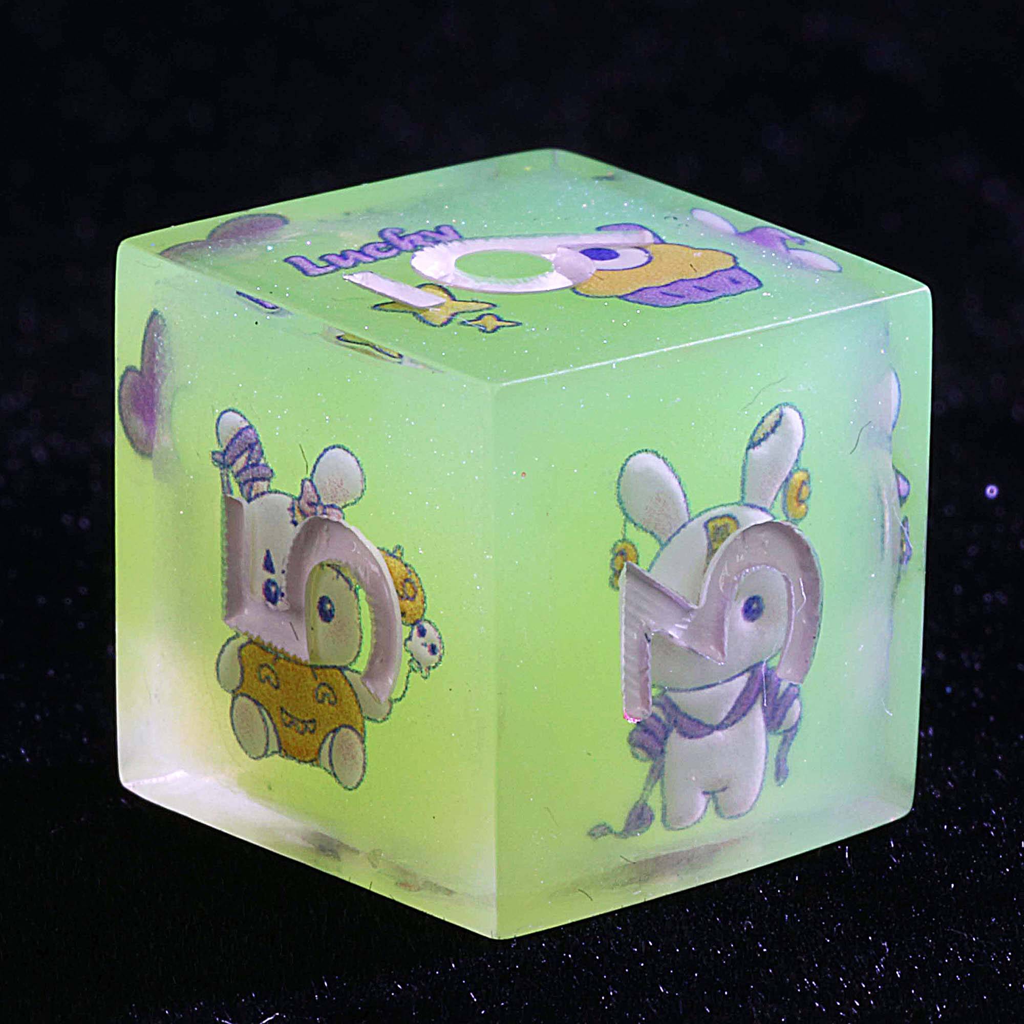 9 Polyhedral Set of Dice DD Bunny’s Candy Moonlight - Dice of Dragons