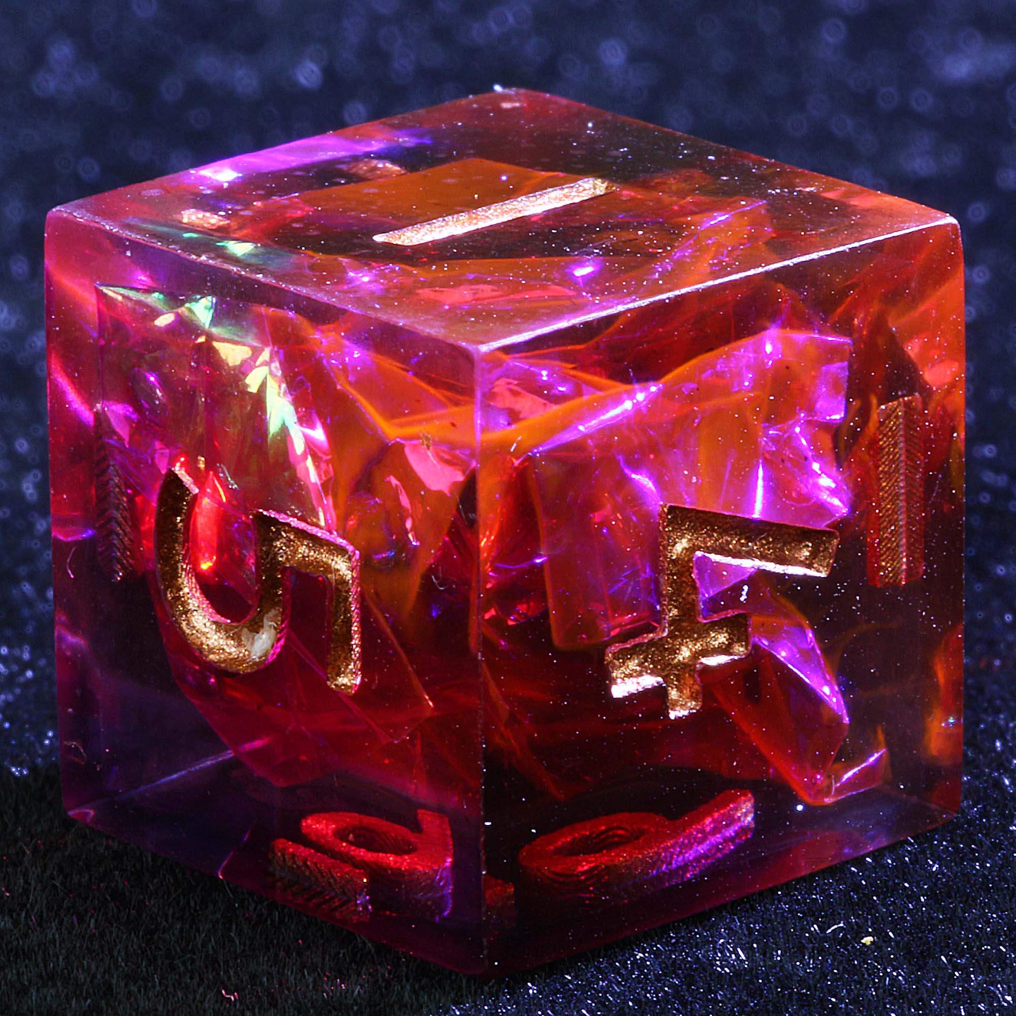 9 Polyhedral Set of D&D Dice Inferno Core - Dice of Dragons