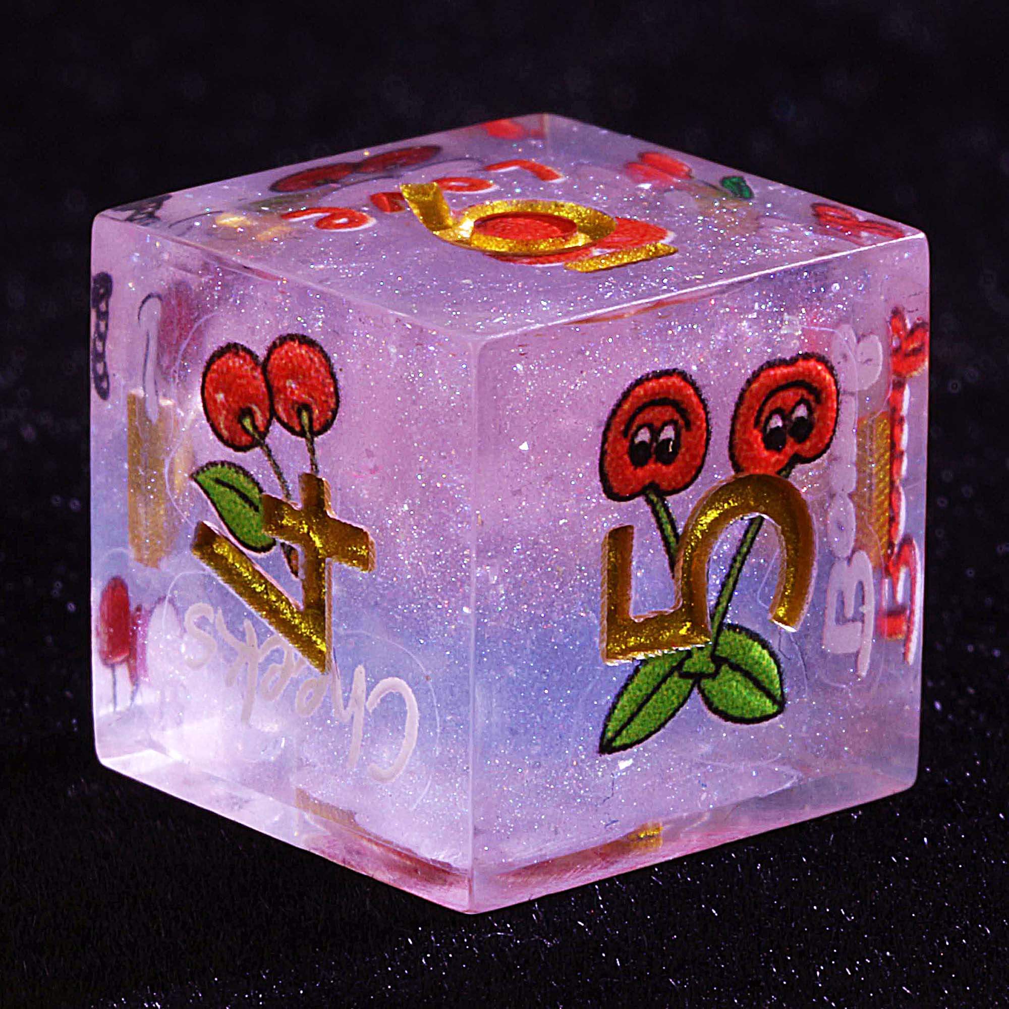 9 Polyhedral DD Set of Dice Cherry Fizz Dream - Dice of Dragons