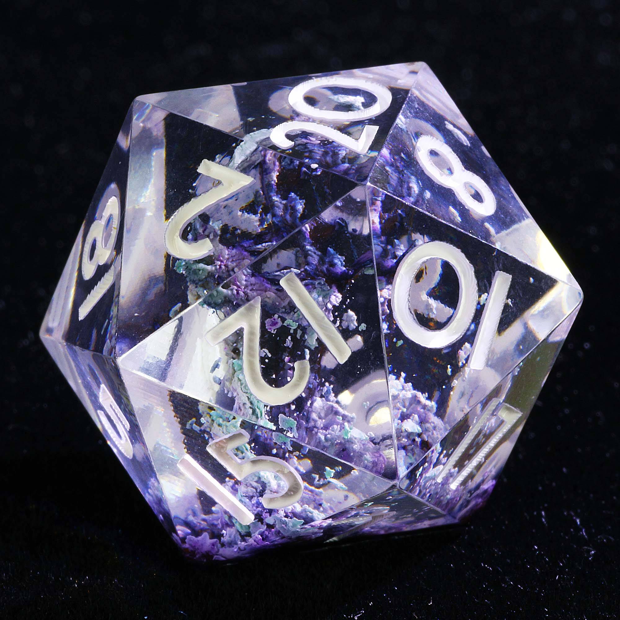 9 Polyhedral Dice D and D Sets Nocturne Violet - Dice of Dragons