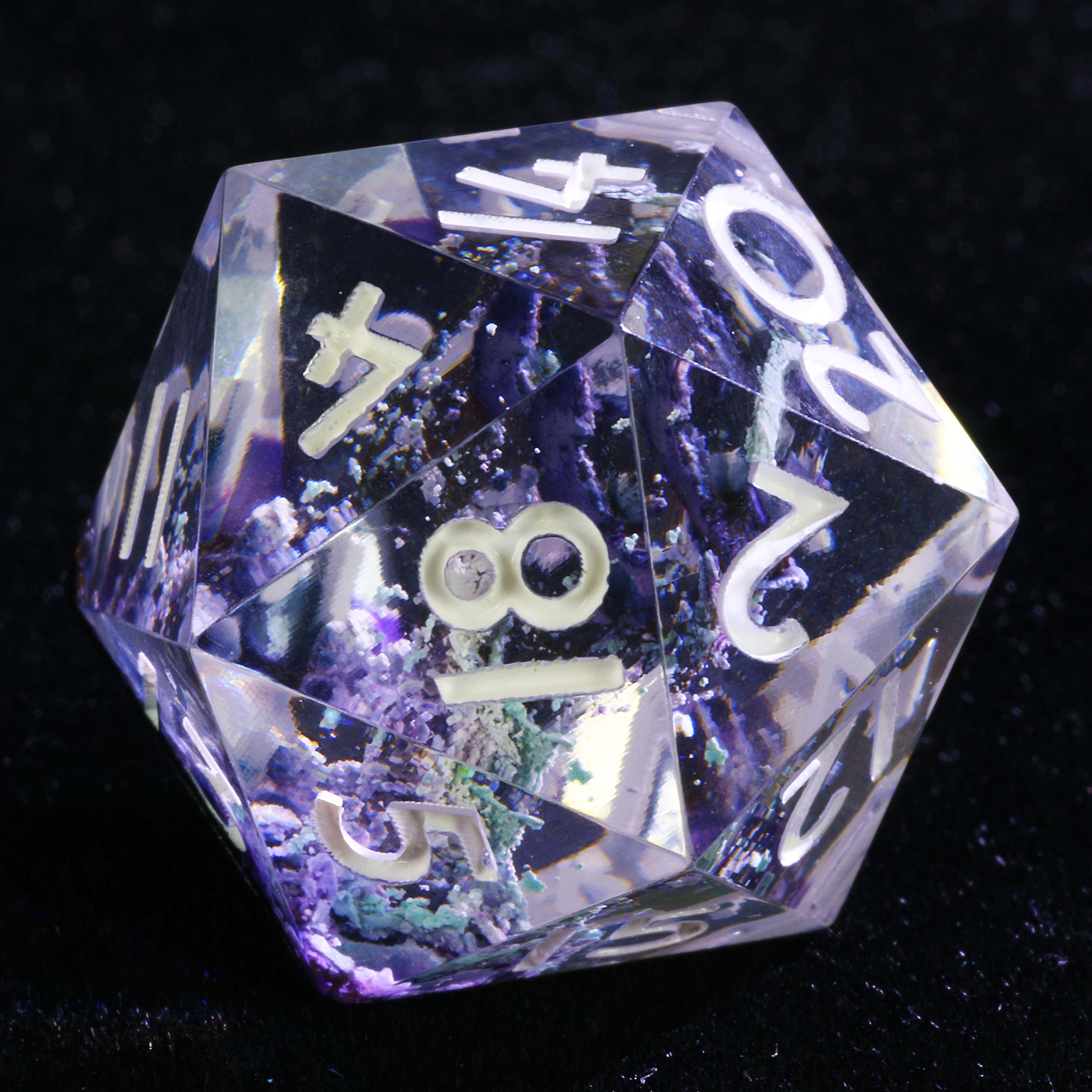9 Polyhedral Dice D and D Sets Nocturne Violet - Dice of Dragons