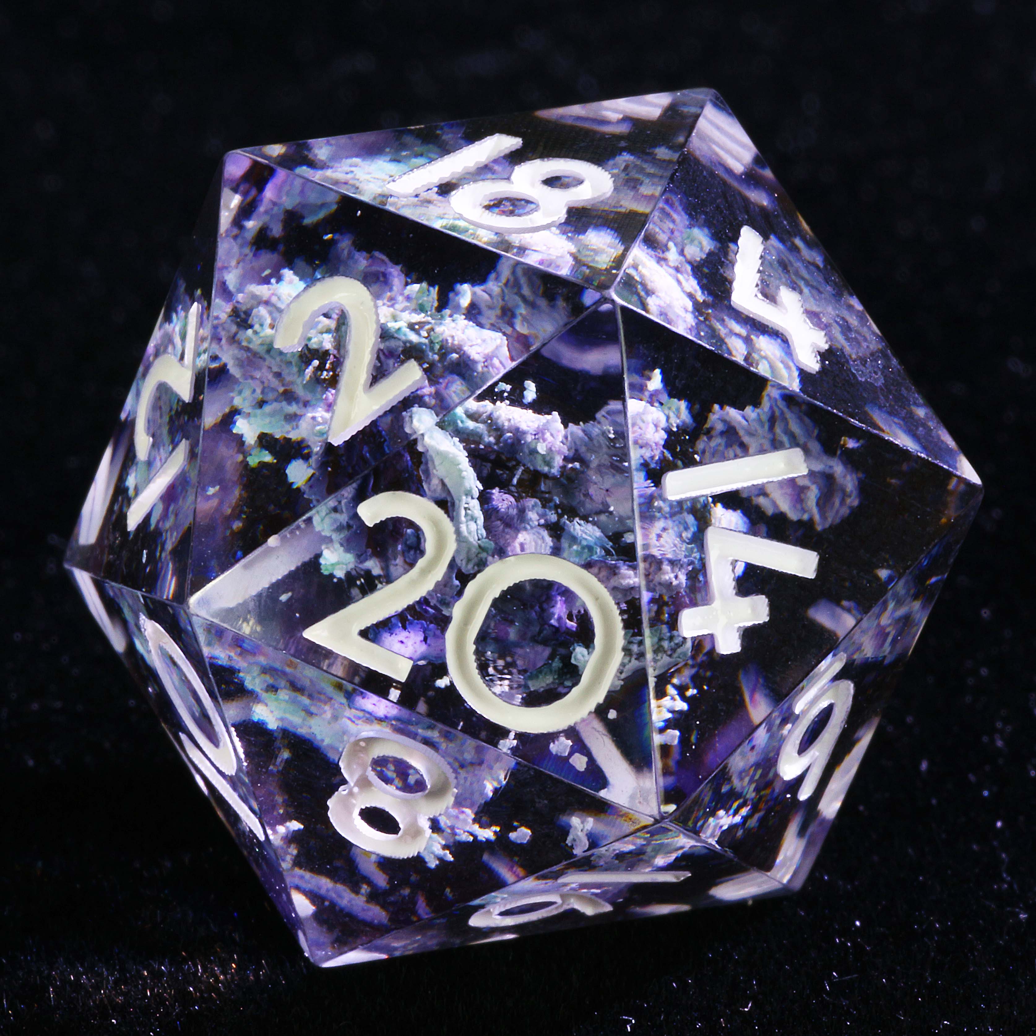 9 Polyhedral Dice D and D Sets Nocturne Violet - Dice of Dragons