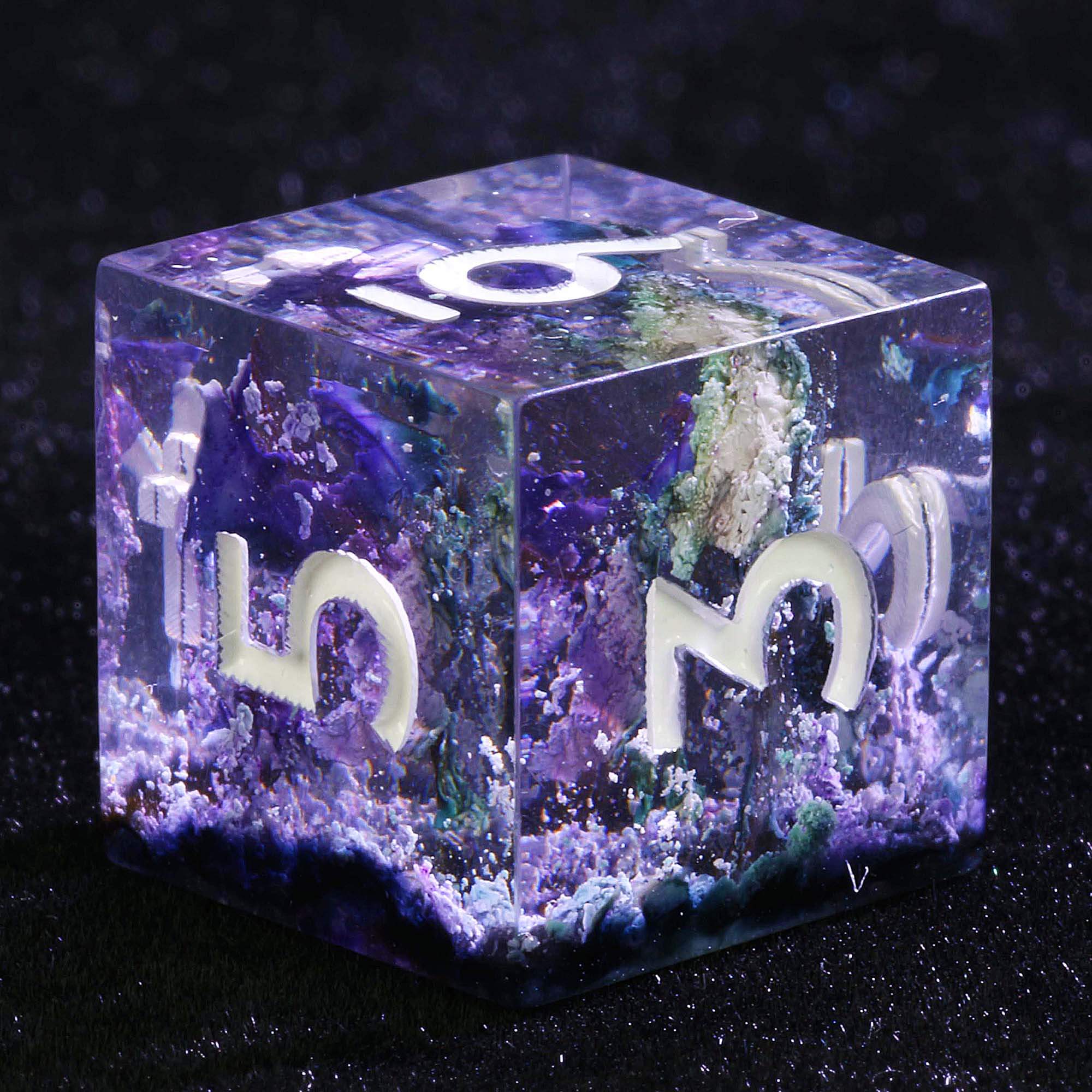 9 Polyhedral Dice D and D Sets Nocturne Violet - Dice of Dragons