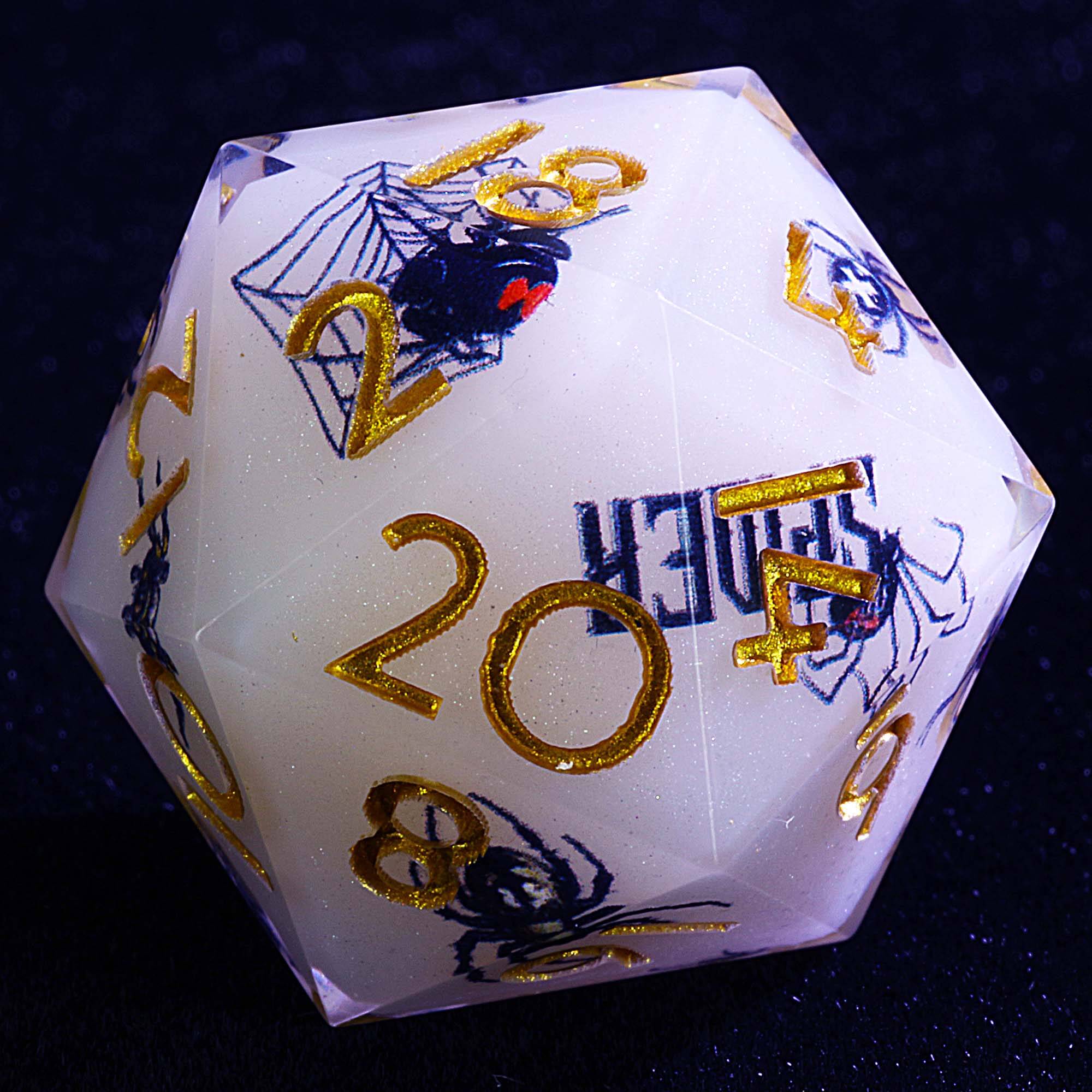 9 Polyhedral Dice Set D and D Queen Rose Spider Curse - Dice of Dragons