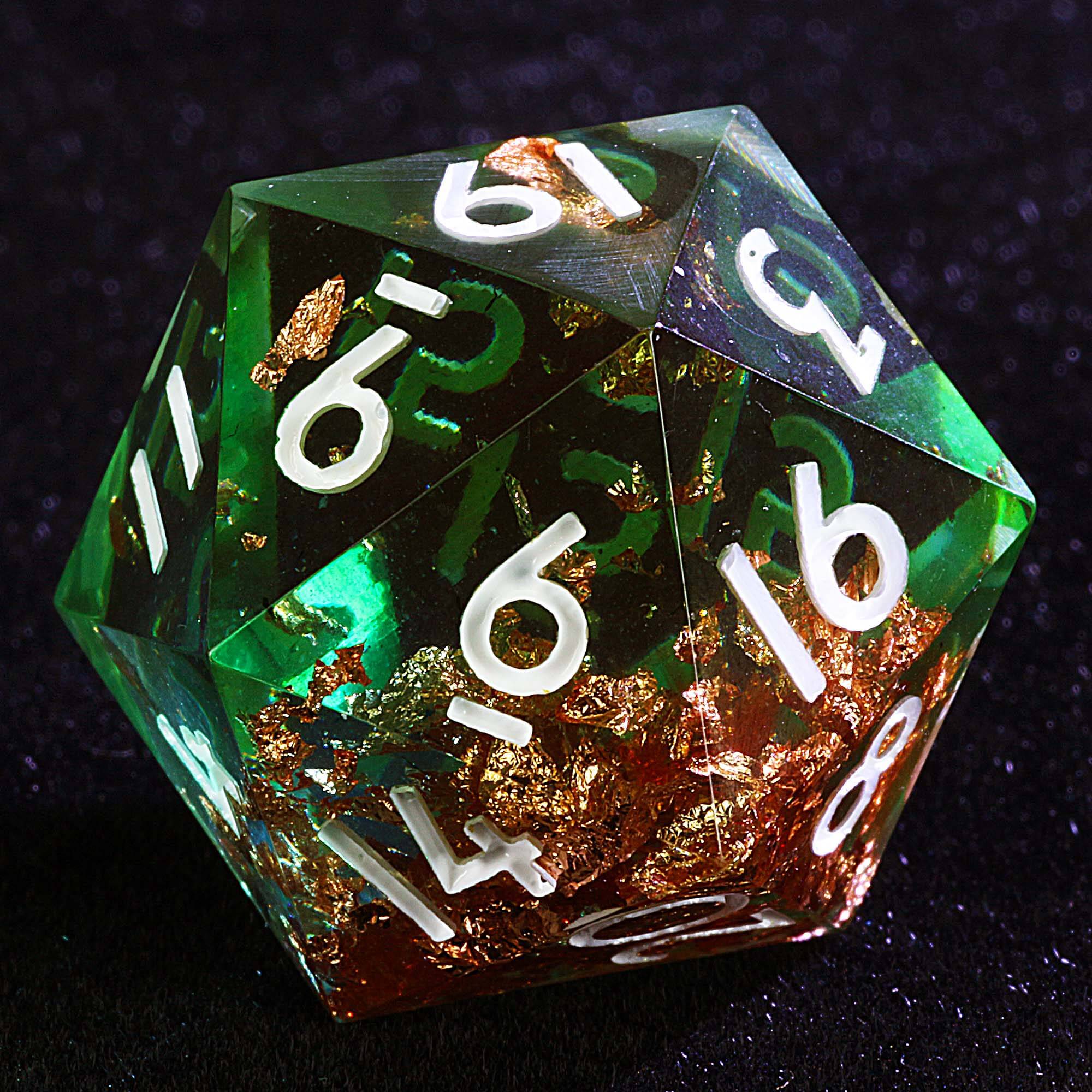 9 Polyhedral Dice Sets D&D Emerald Dragon Contract - Dice of Dragons