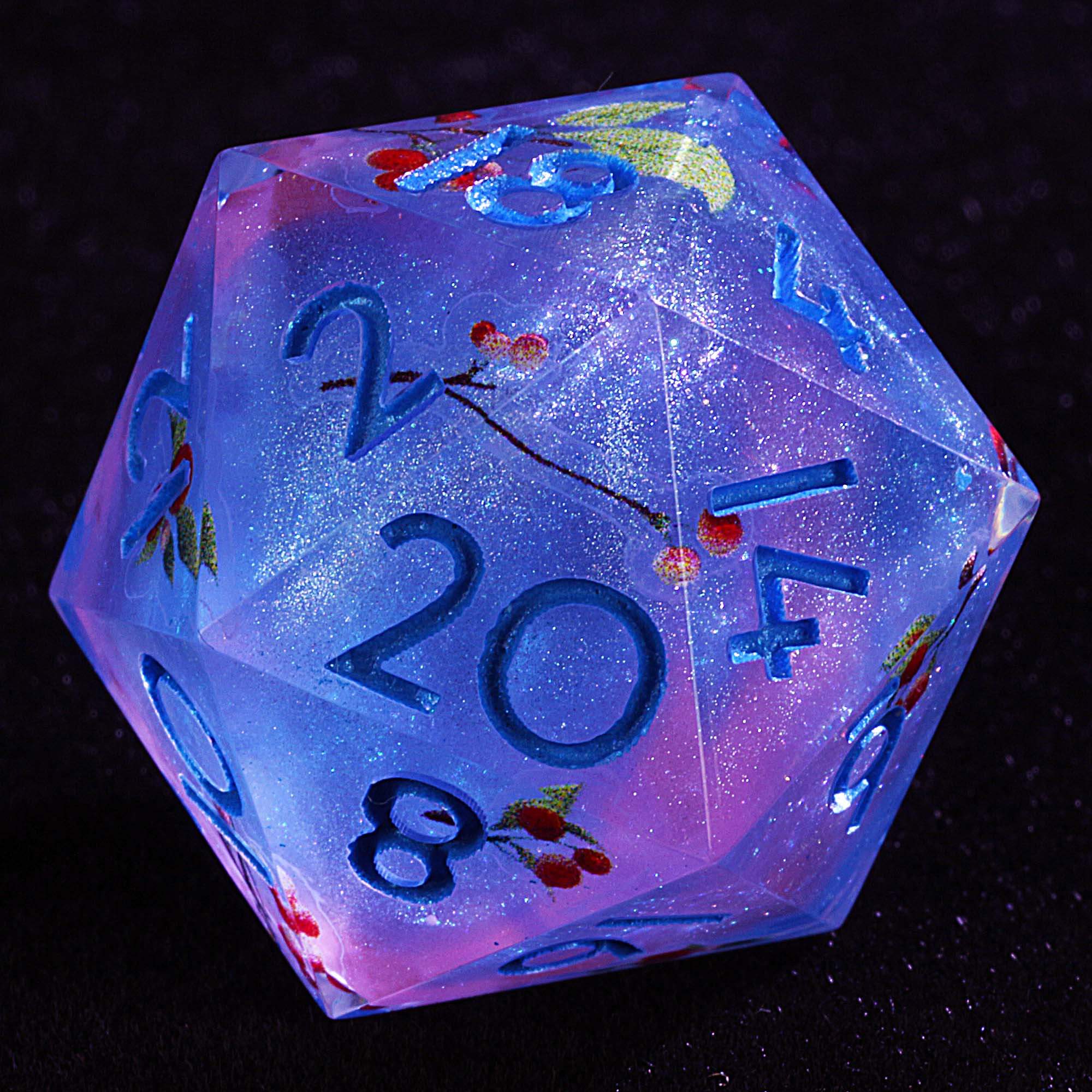9 Polyhedral Dice D&D Set Cherry Dream Galaxy - Dice of Dragons
