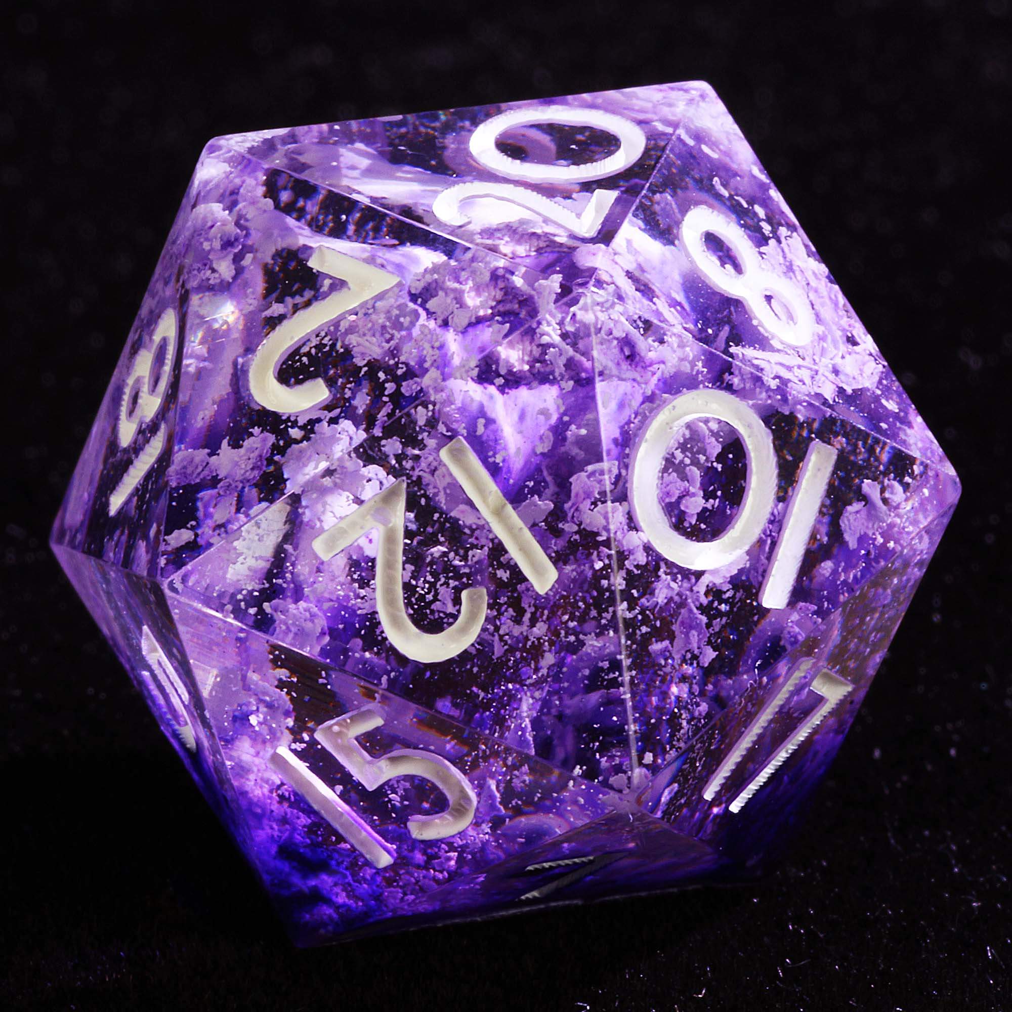9 Polyhedral Dice DnD Sets Violet Nebula Osmosis - Dice of Dragons