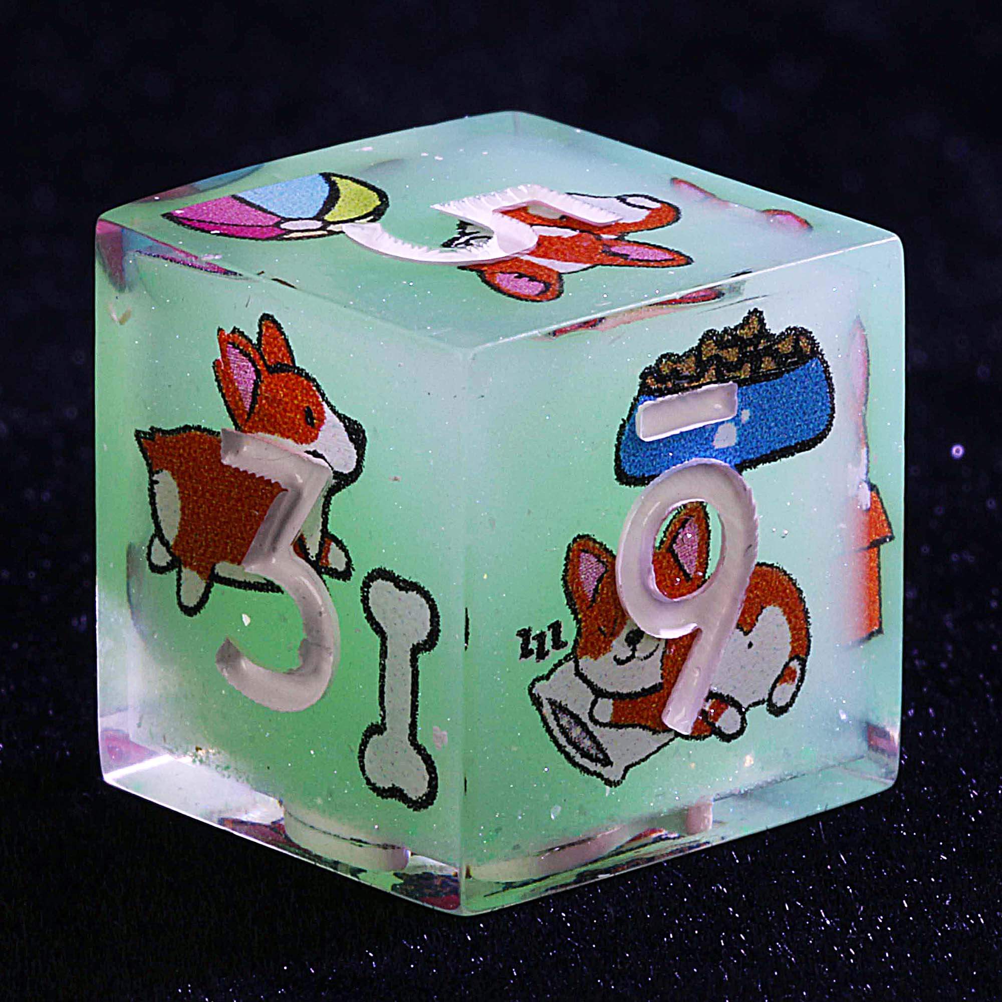 9 Polyhedral D&D Sets of Dice Corgi Carnival - Dice of Dragons