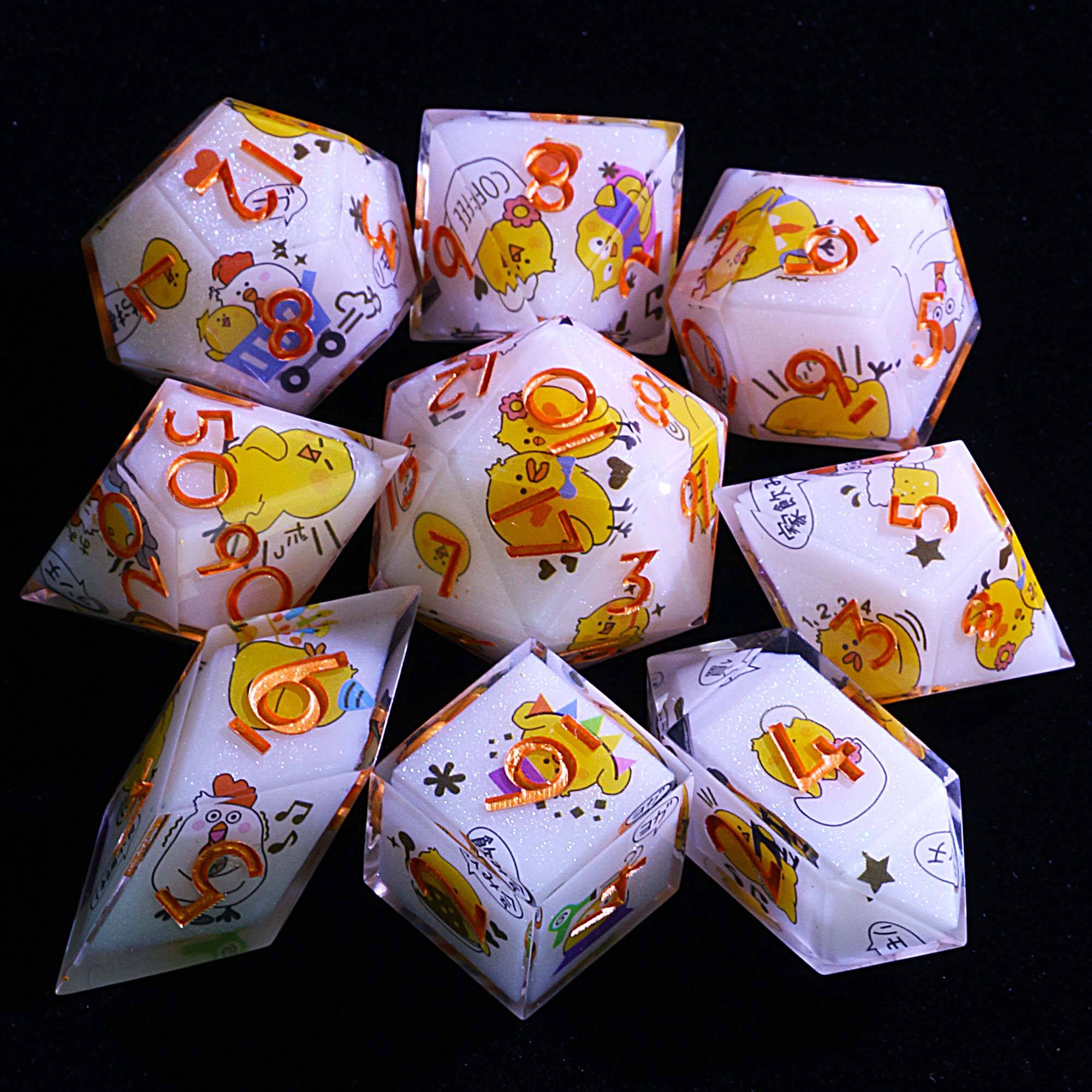 9 Polyhedral D&D Sets Dice Cluck Tastic Adventure - Dice of Dragons