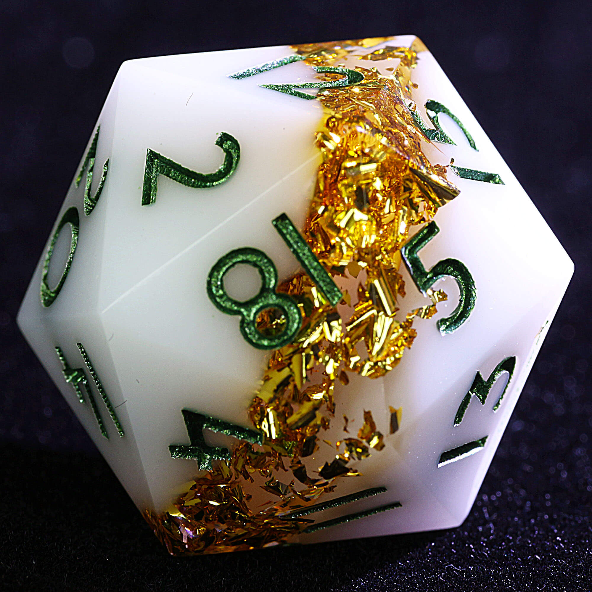 9 Polyhedral Resin D and D Set Dice Sanctum Foil Stratum - Dice of Dragons