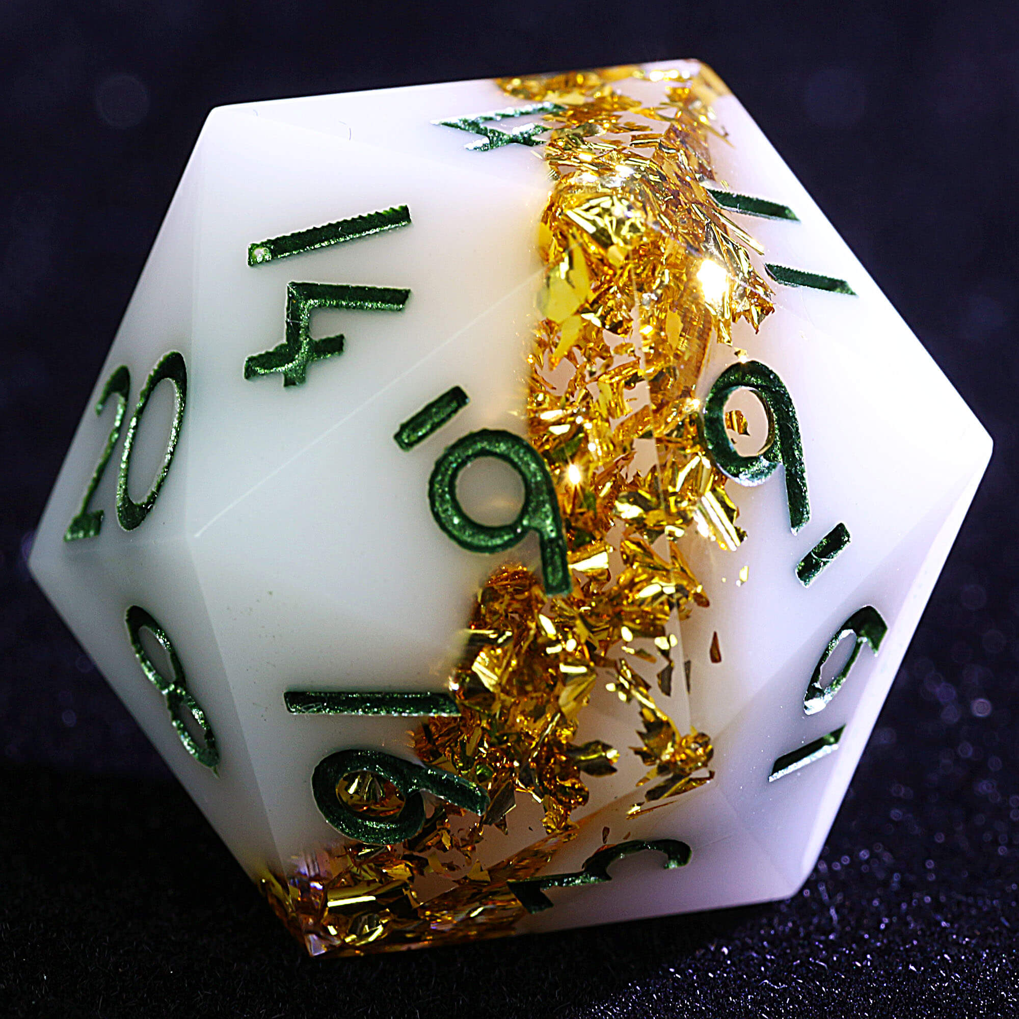9 Polyhedral Resin D and D Set Dice Sanctum Foil Stratum - Dice of Dragons