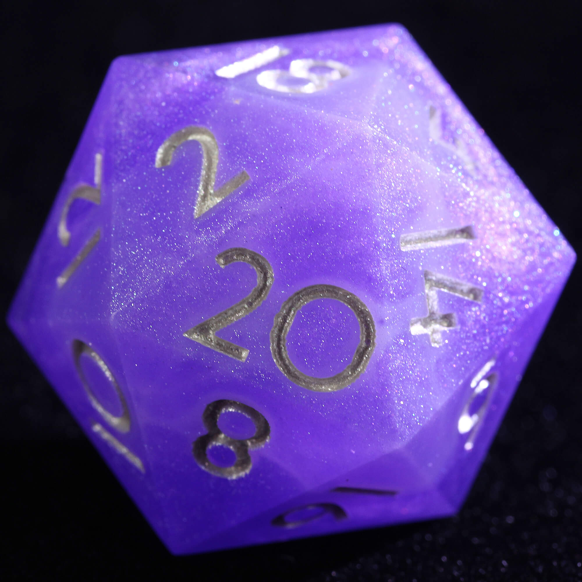 9 Polyhedral Resin D and D Sets of Dice Amethyst Miasma - Dice of Dragons