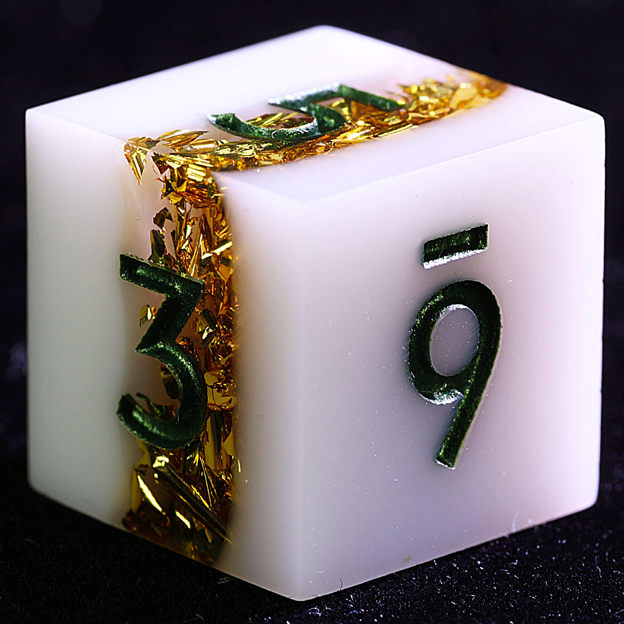 9 Polyhedral Resin D and D Set Dice Sanctum Foil Stratum - Dice of Dragons