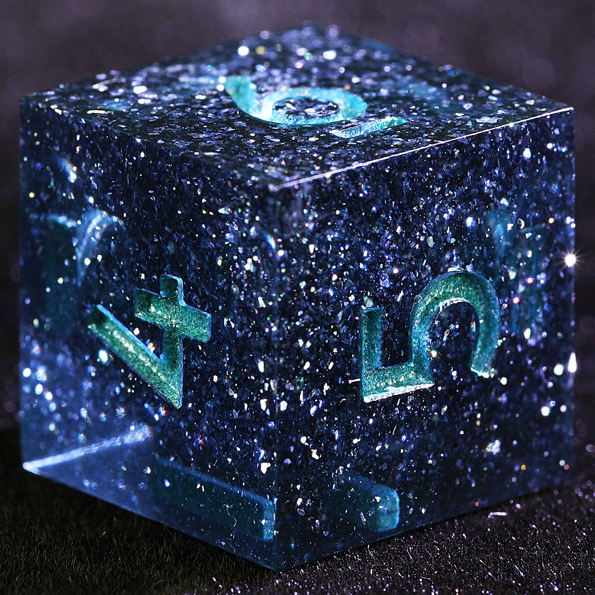 9 Polyhedral Resin D and D Dice Sets Voidstar Nebula - Dice of Dragons