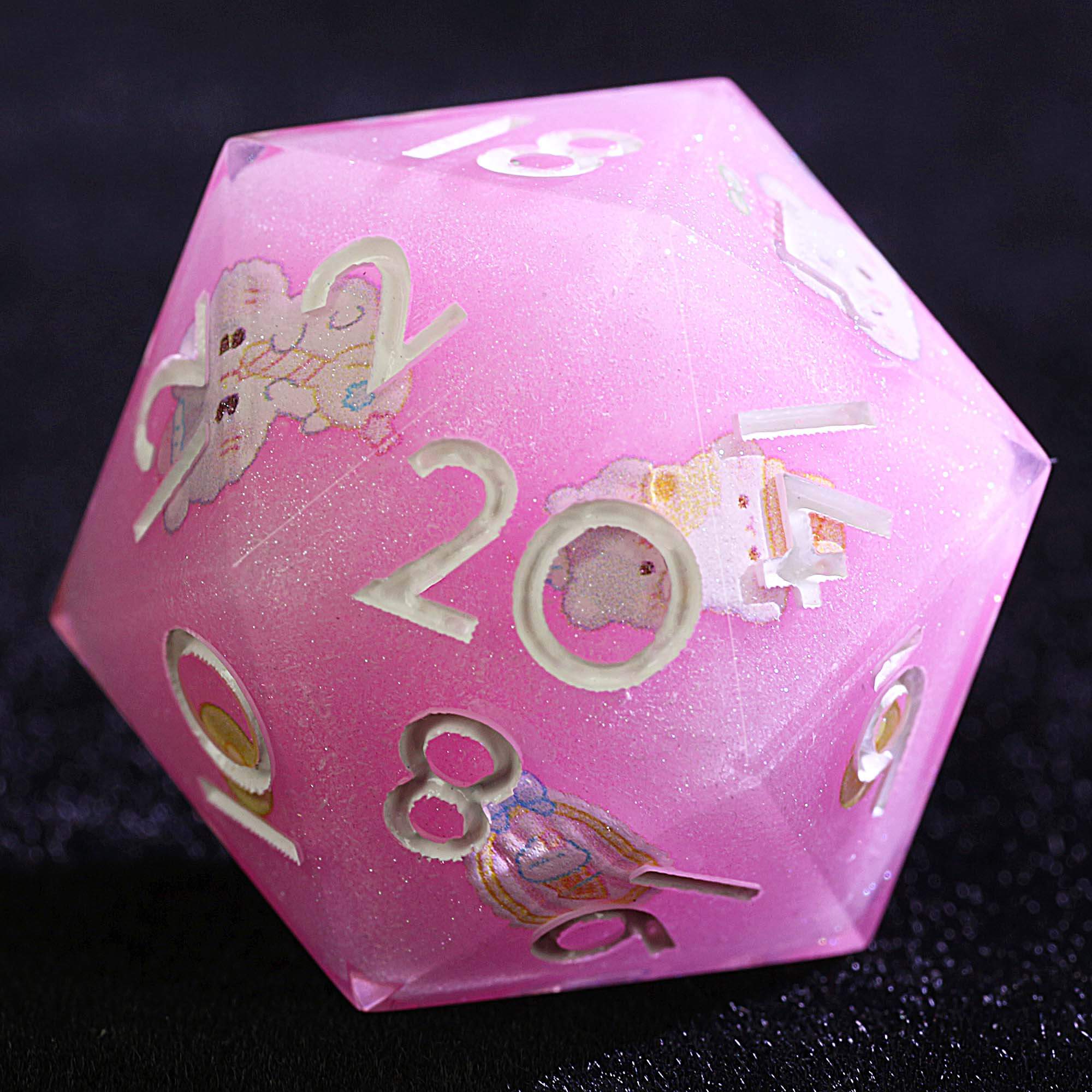 9 Polyhedral Resin Sets D and D Dice Macaron Hamster