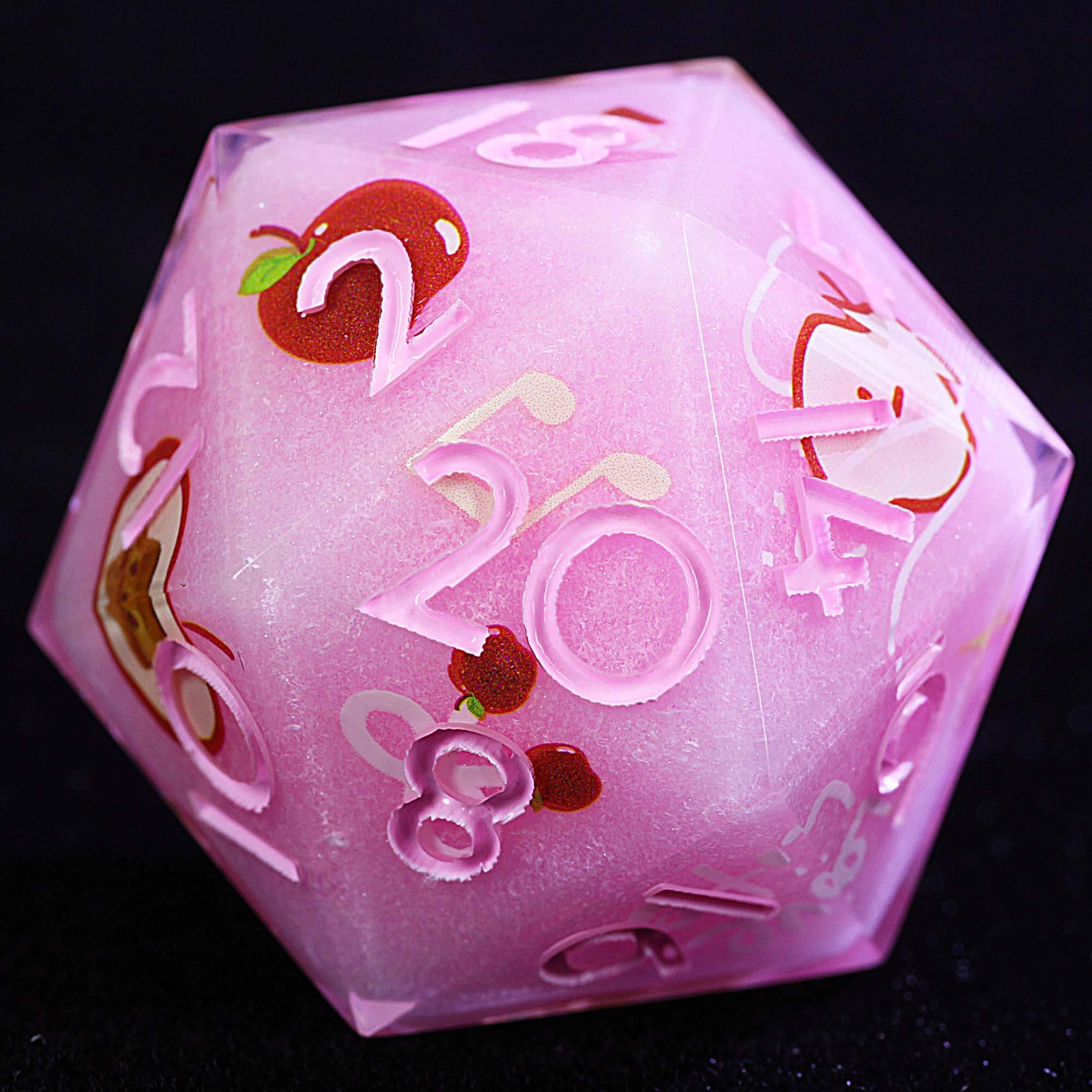 9 Polyhedral Resin Set DD Dice Candy Heart Mirage - Dice of Dragons