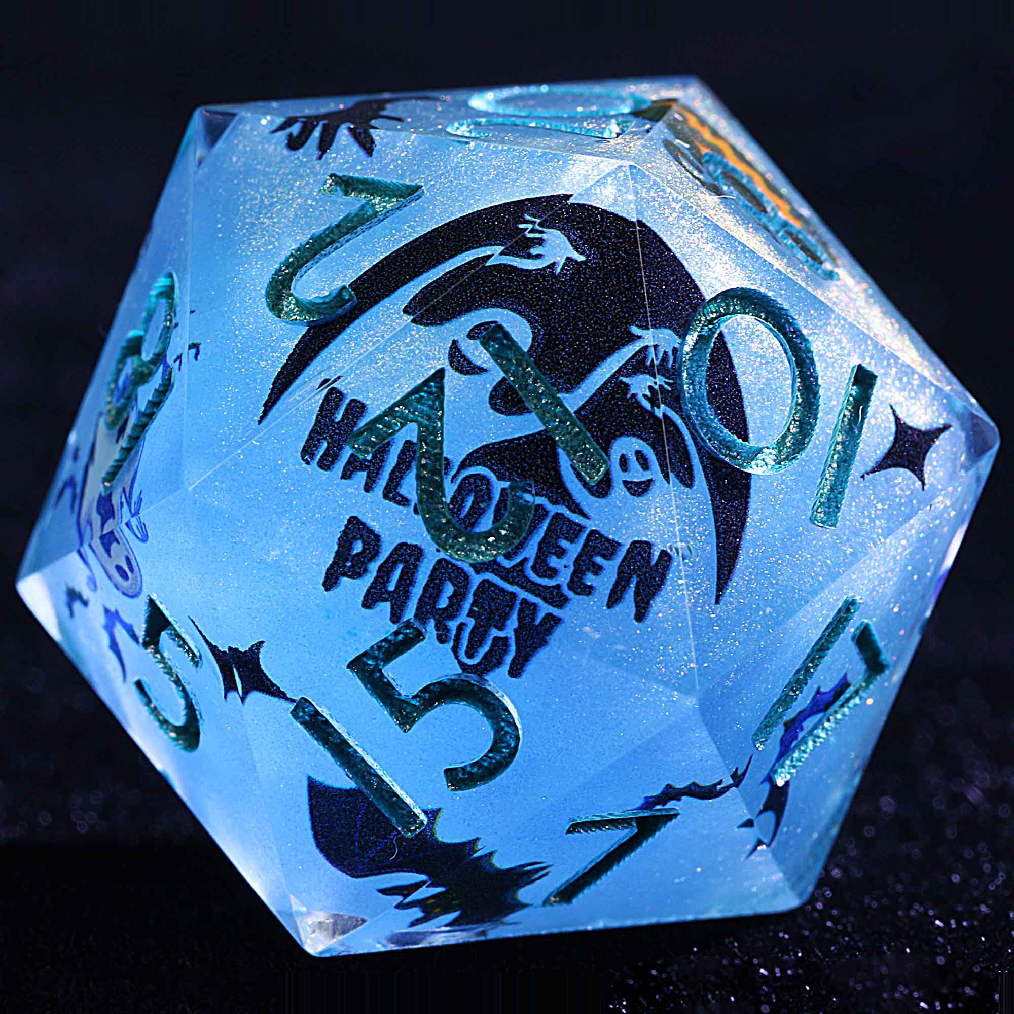 Halloween 9 Polyhedral Resin Sets Dice DD Ethereal Scarecrow Haunt - Dice of Dragons