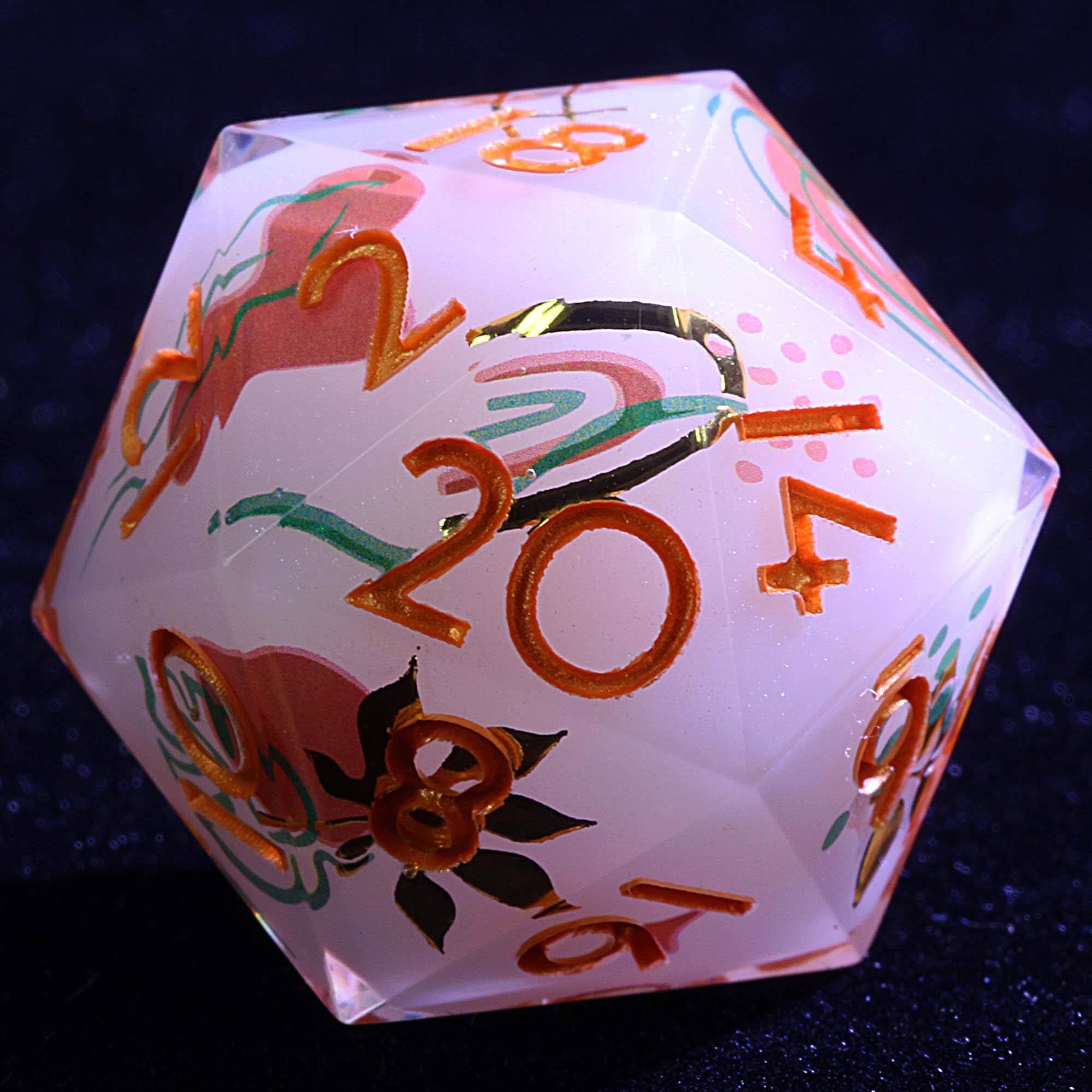 9 Polyhedral Resin Sets Dice DnD Aurora Flora Chroma - Dice of Dragons