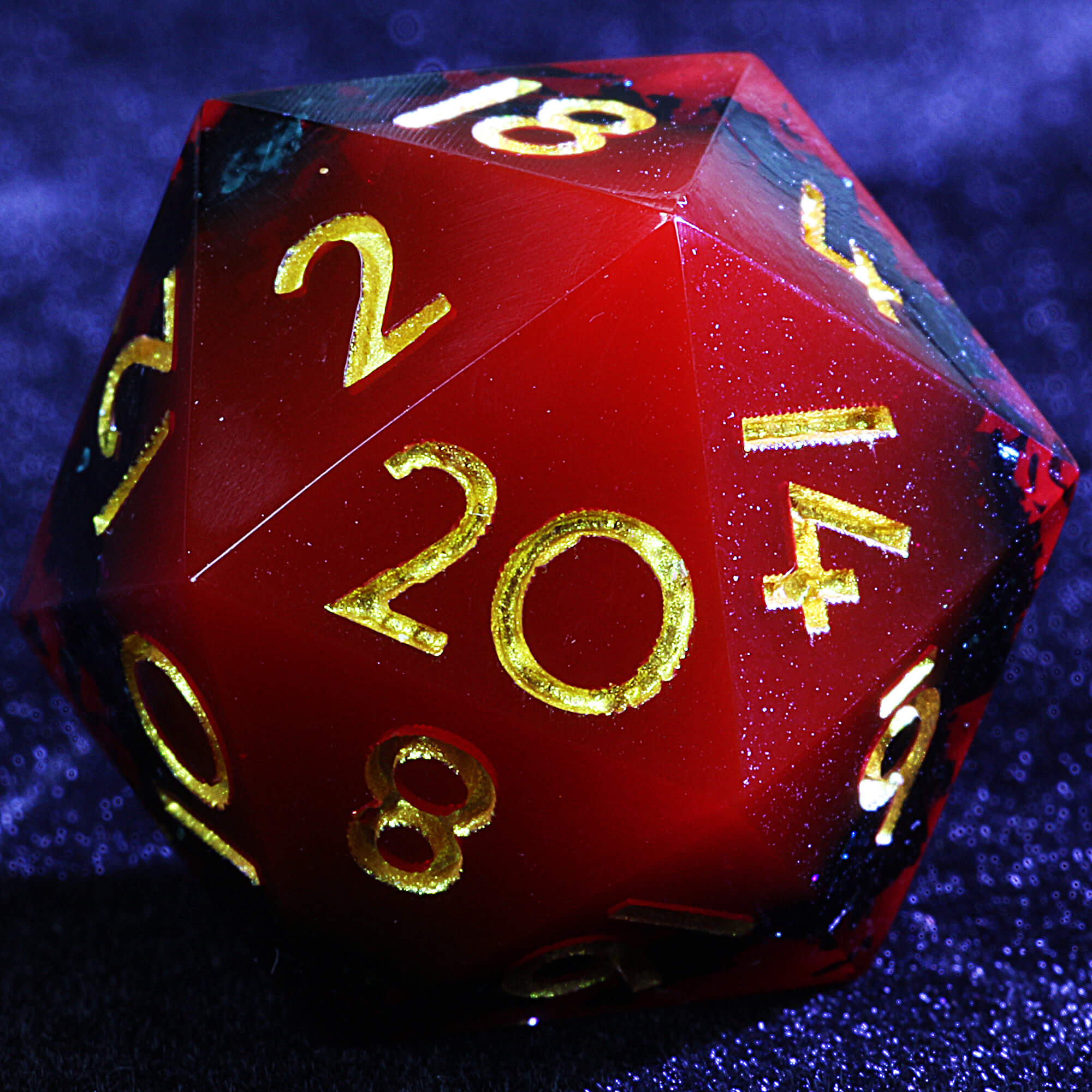 9 Polyhedral Resin Sets D&D Dice Crimson Inferno
