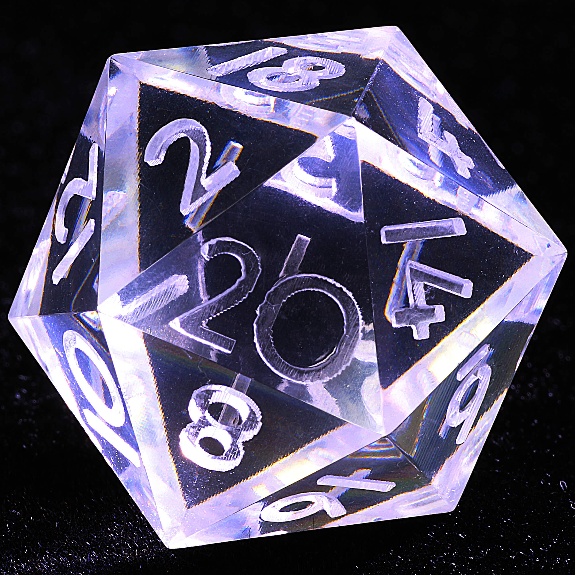 9 Polyhedral Resin Set D&D Dice Void Crystal - Dice of Dragons