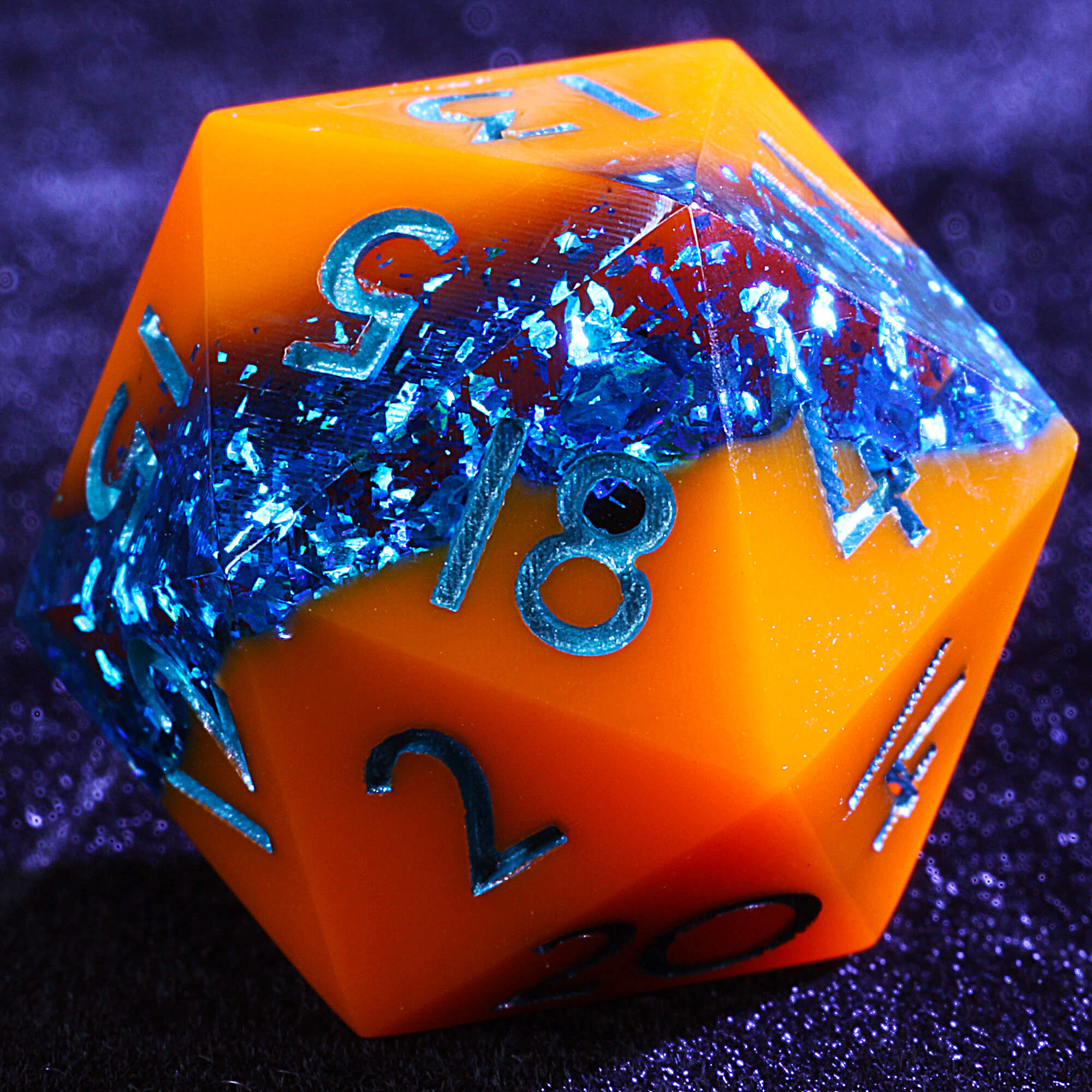 9 Polyhedral Resin Sets of D and D Dice Lava Flow