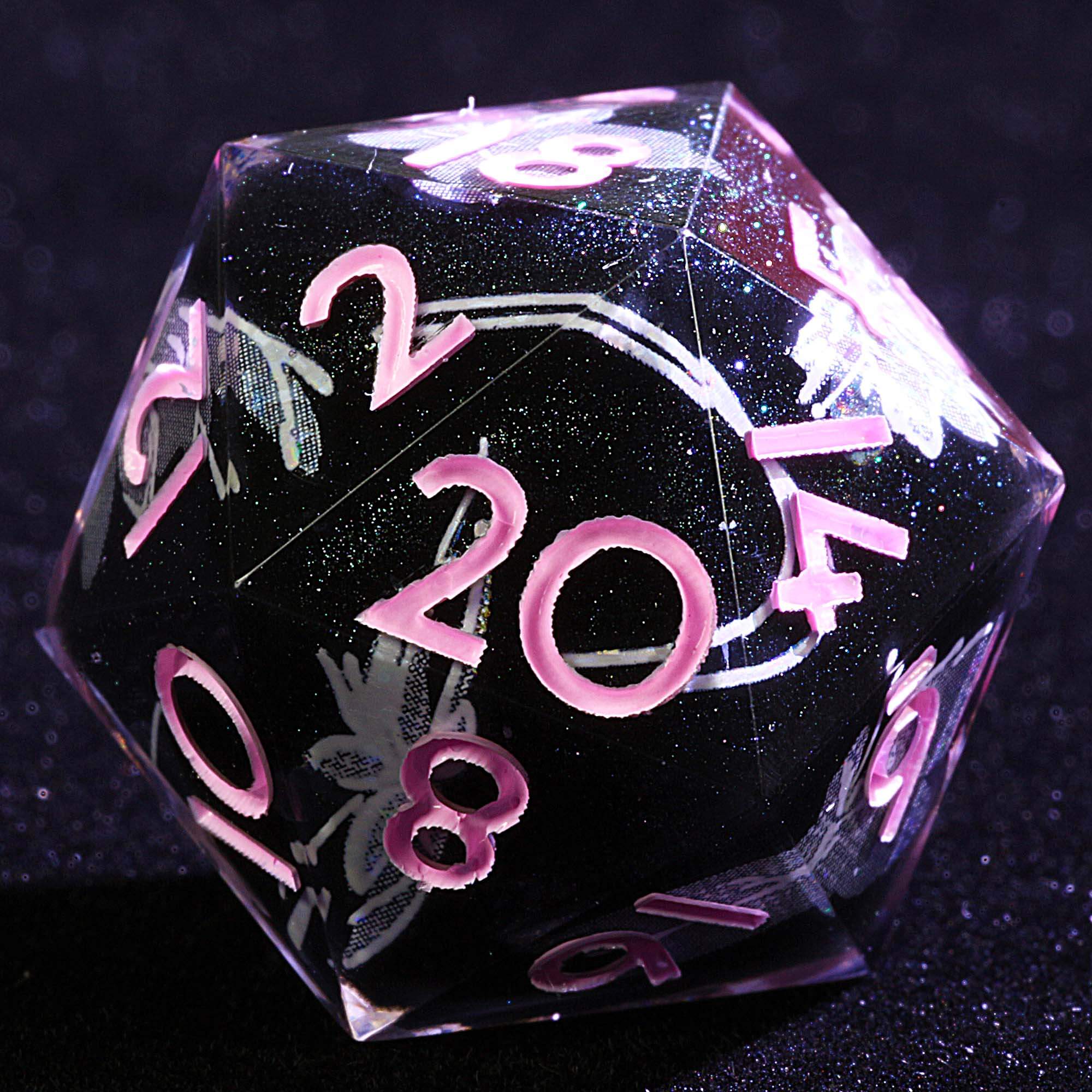 9 Polyhedral Resin Sets of Dice DD Nocturnal Blossom Mirage - Dice of Dragons