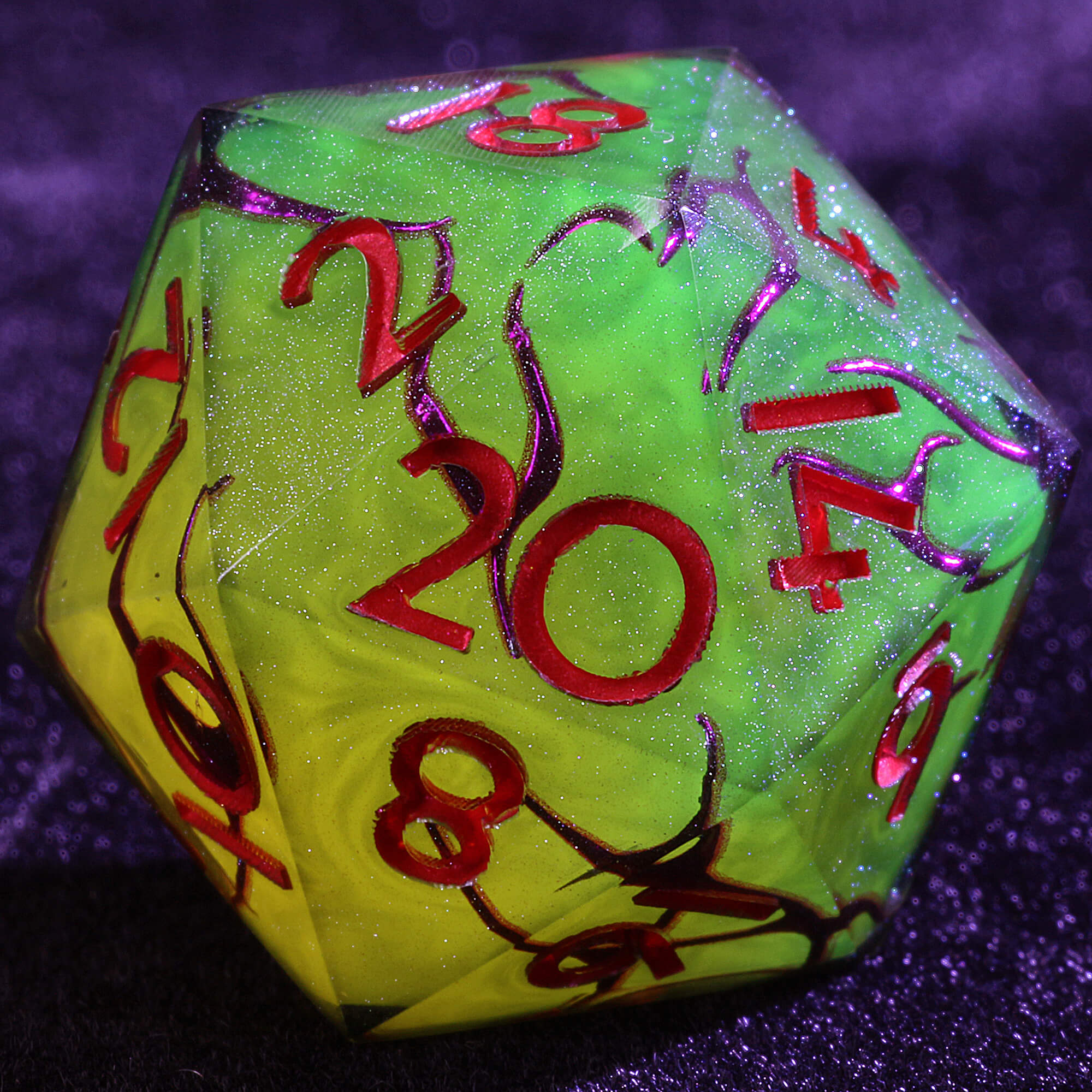 9 Polyhedral Resin Set of D&D Dice Venomous Vines