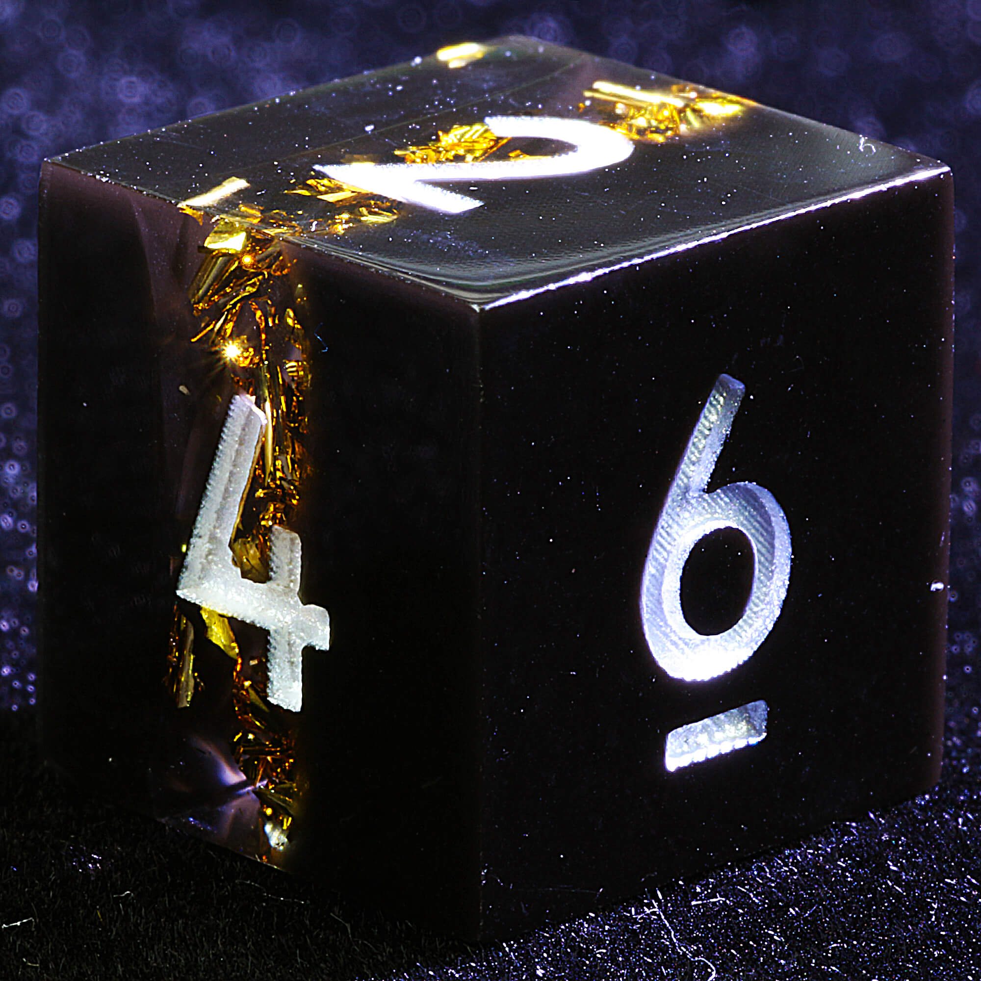 9 Polyhedral Resin Set D and D Dice Abyssal Gold Stratum - Dice of Dragons