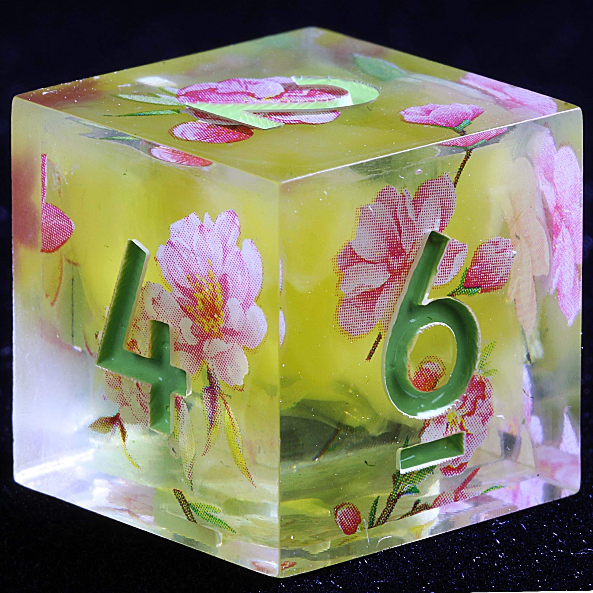 9 Polyhedral Resin Sets Dice D and D Golden Haze Sakura - Dice of Dragons