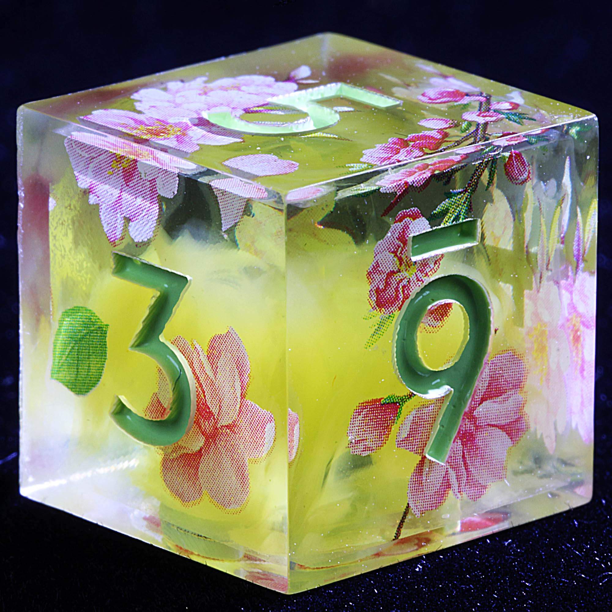 9 Polyhedral Resin Sets Dice D and D Golden Haze Sakura - Dice of Dragons