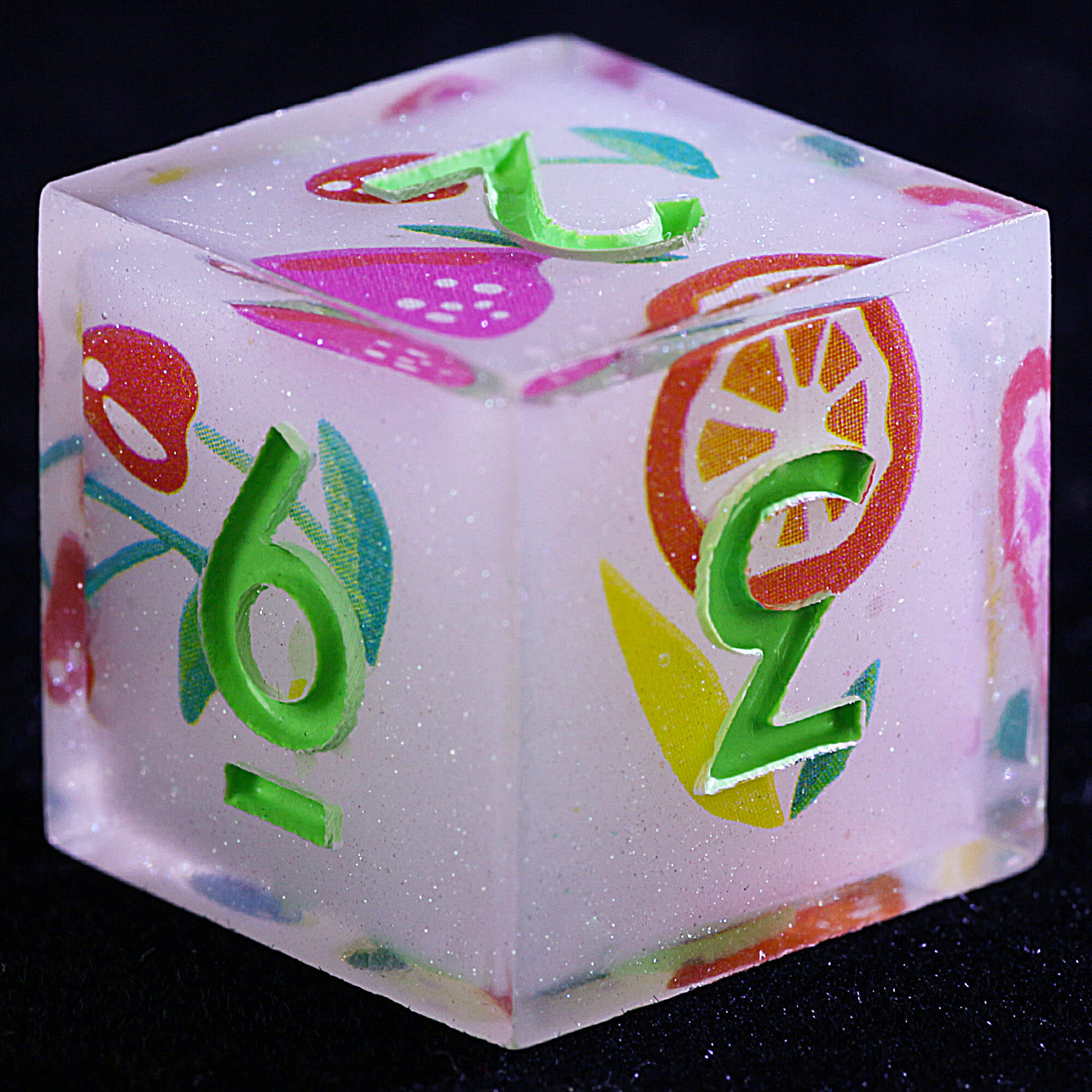 9 Polyhedral Resin Sets Dice DD Rainbow Fruit Feast - Dice of Dragons