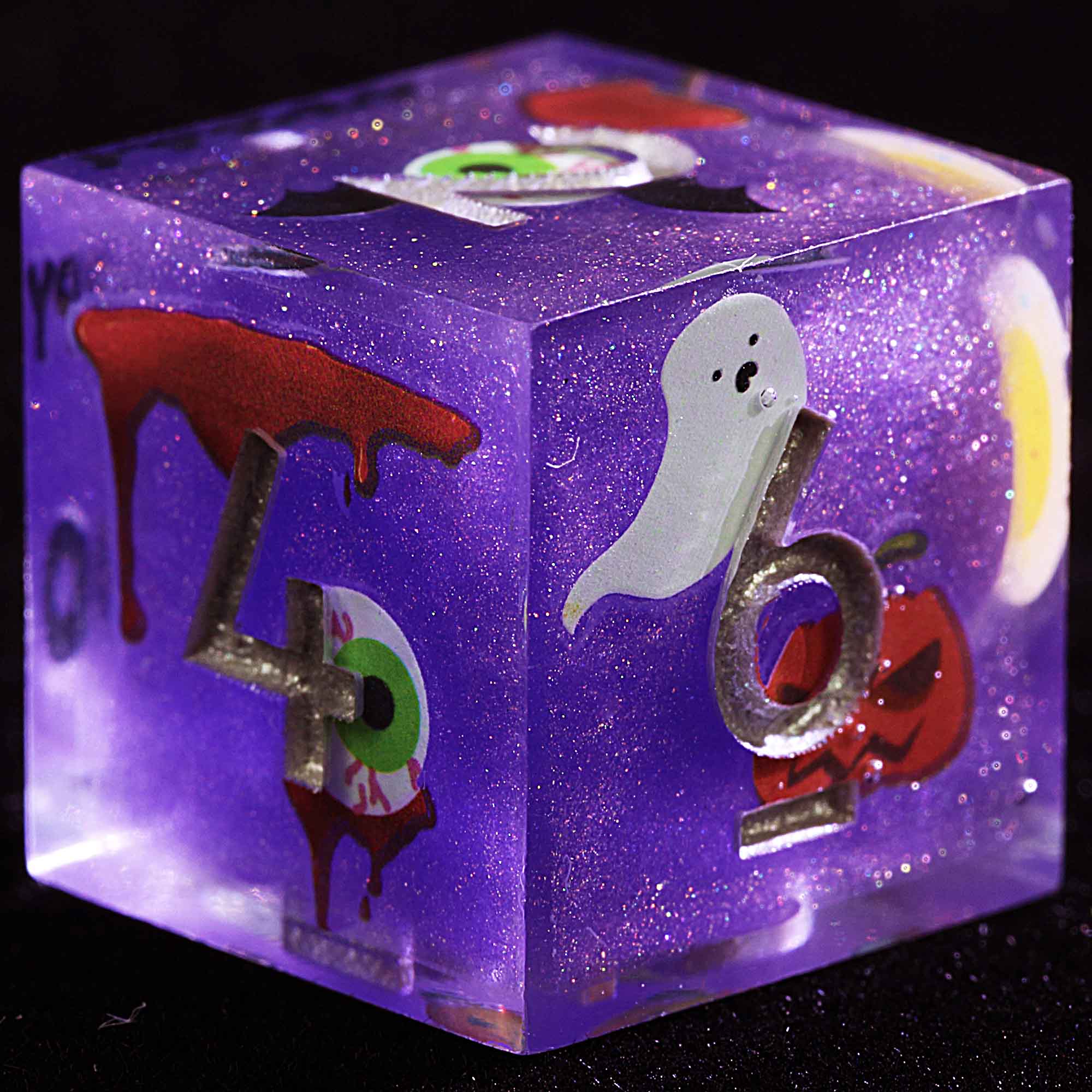 Halloween 9 Polyhedral Resin Set Dice DD Spooky Sweet Fright - Dice of Dragons