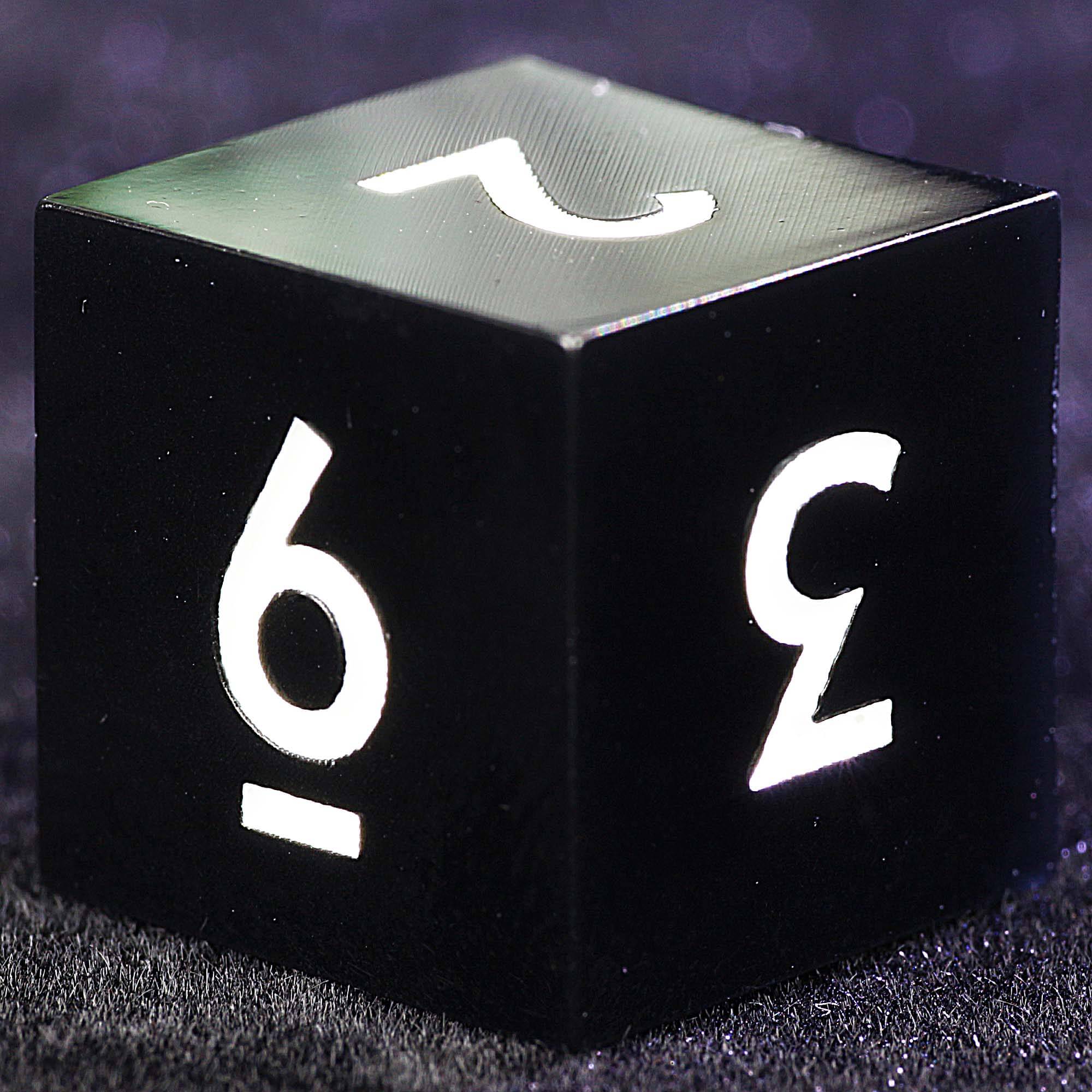 9 Polyhedral Resin Sets Dice DnD Pure Black Opaque - Dice of Dragons