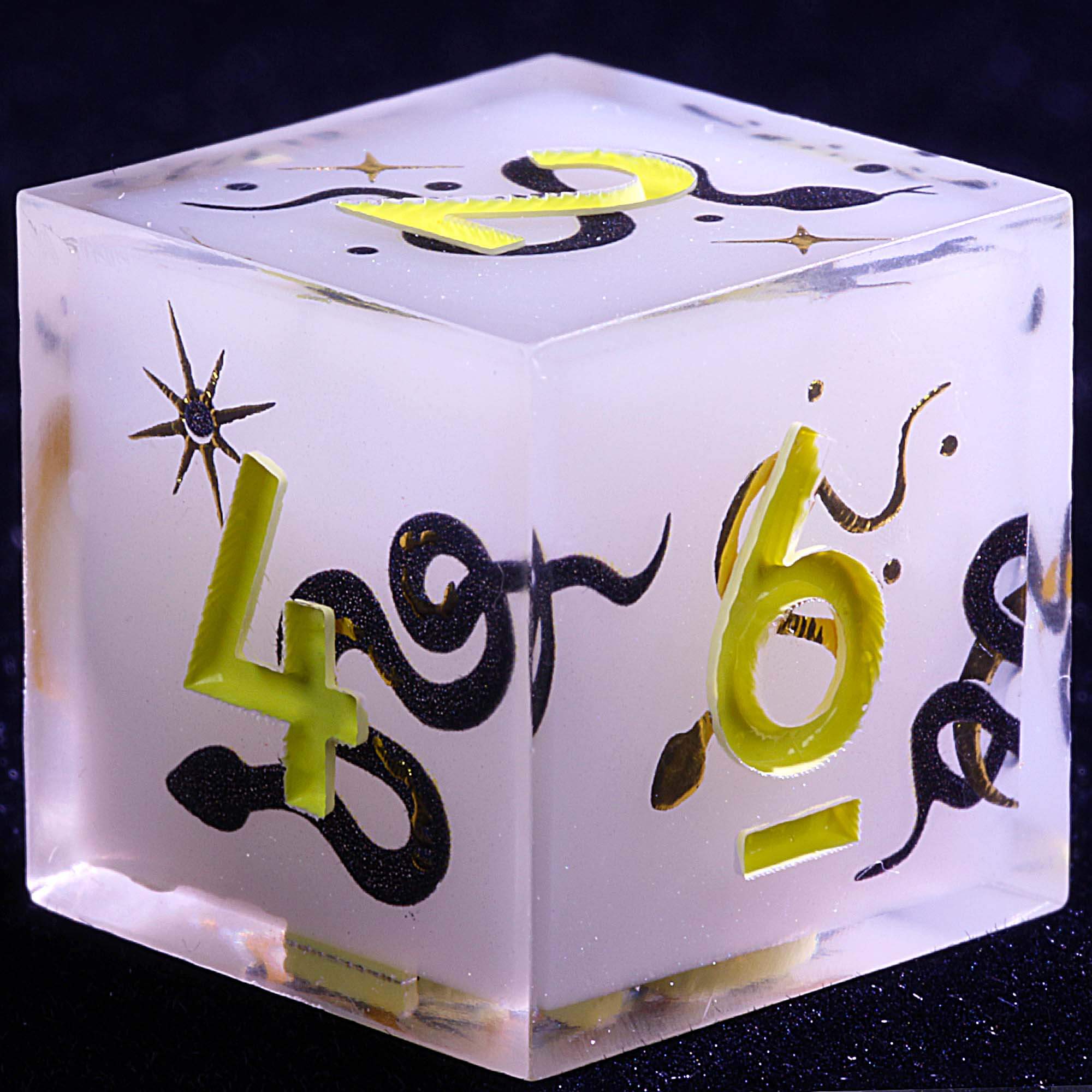 9 Polyhedral Resin Sets Dice D&D Serpent Moon Omen - Dice of Dragons