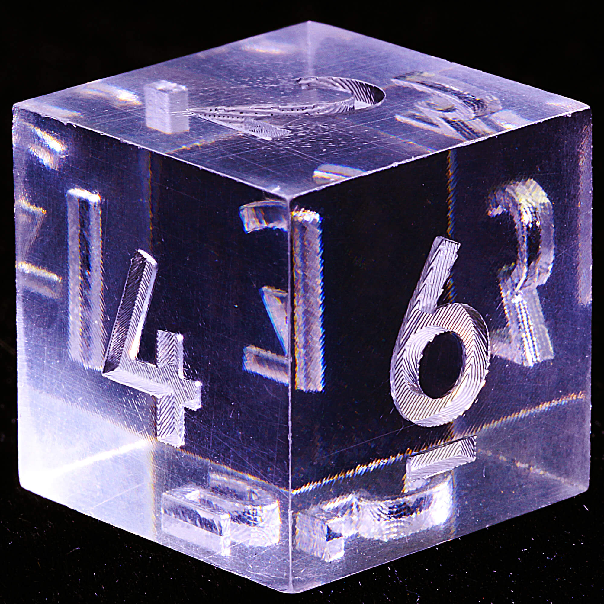 9 Polyhedral Resin Set D&D Dice Void Crystal - Dice of Dragons