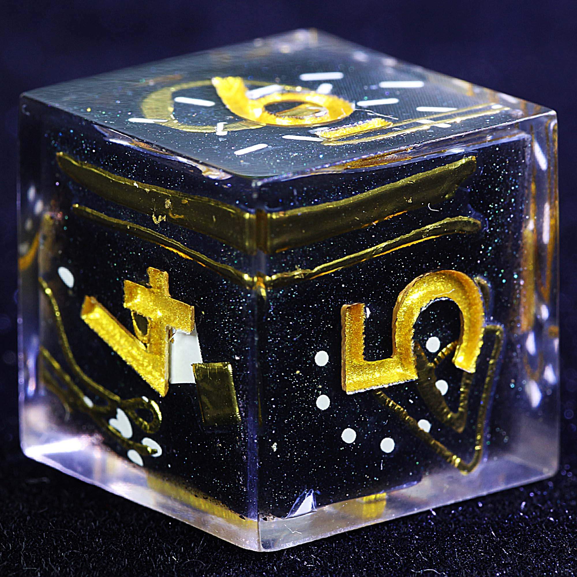 9 Polyhedral Resin Sets D&D Dice Void Glyph Mirage - Dice of Dragons