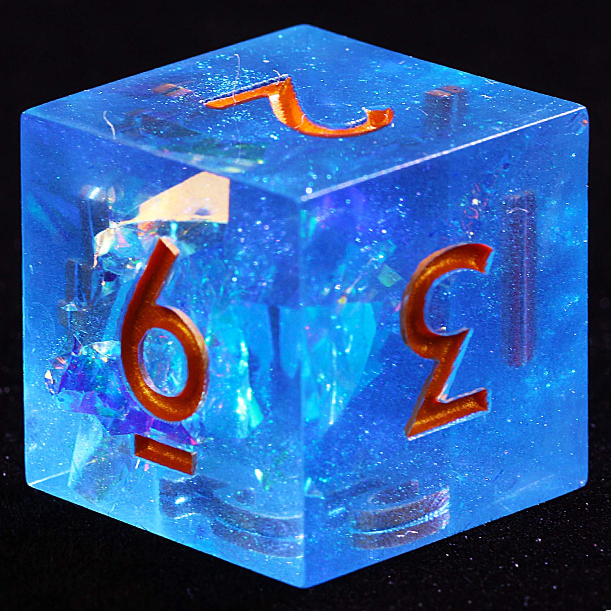 9 Polyhedral Resin Sets of D and D Dice Aurora Ripple Shimmer - Dice of Dragons