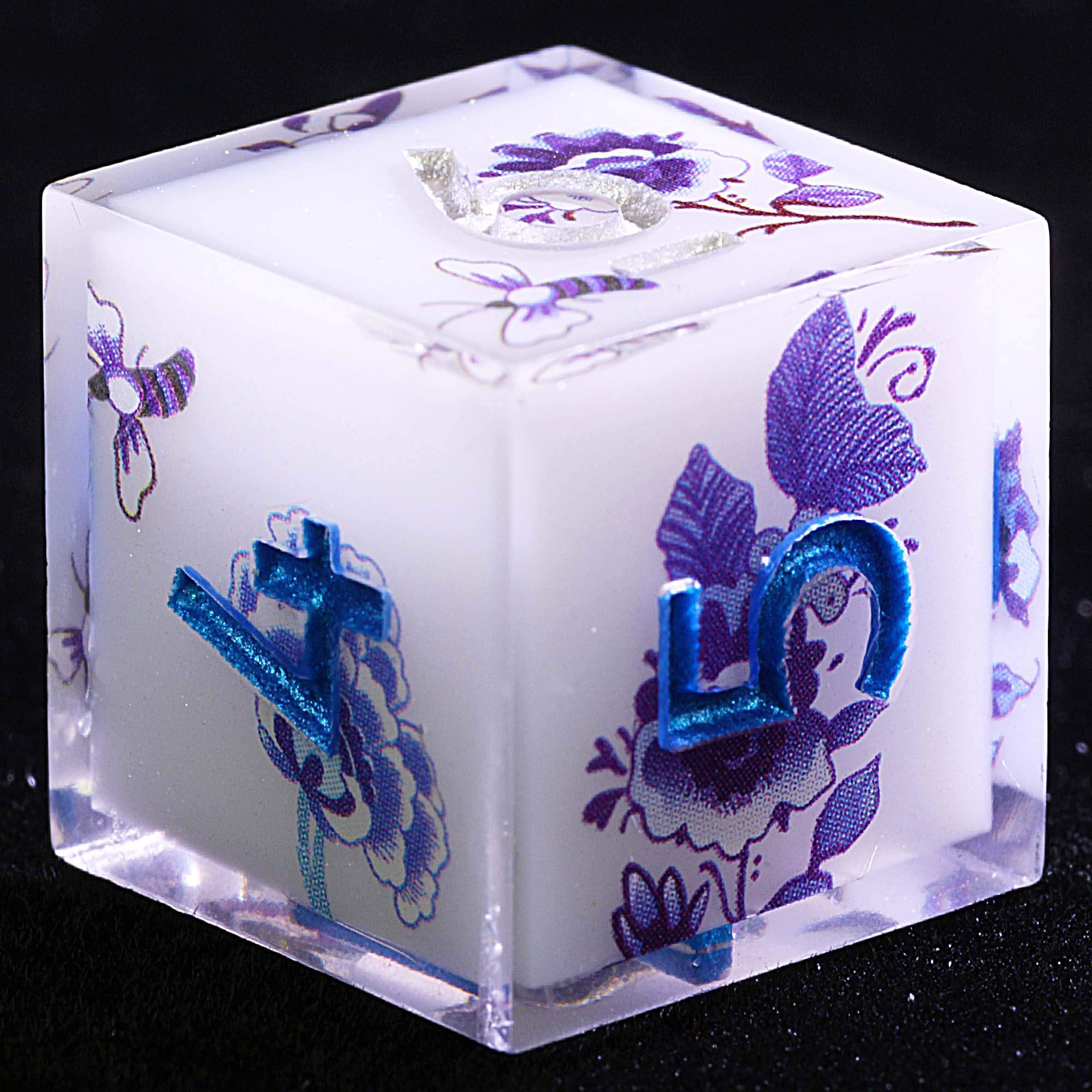 9 Polyhedral Resin Sets of DD Dice Blue Willow Mirage - Dice of Dragons