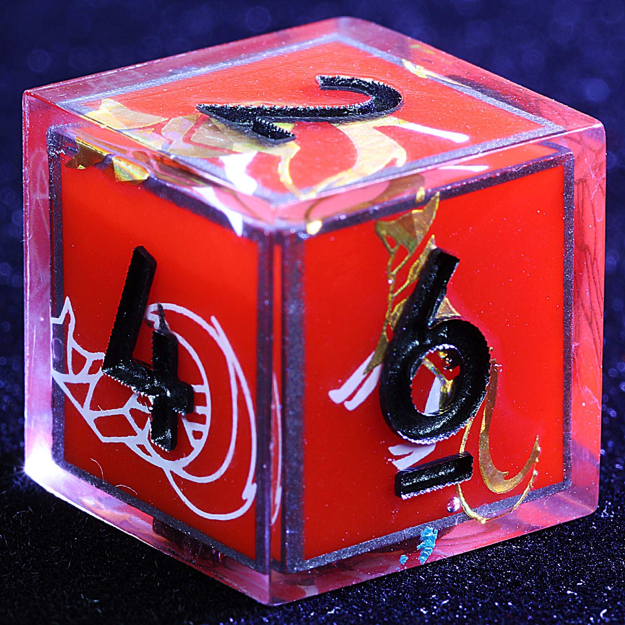 9 Polyhedral Resin Sets of DD Dice Crimson Fang Howl - Dice of Dragons