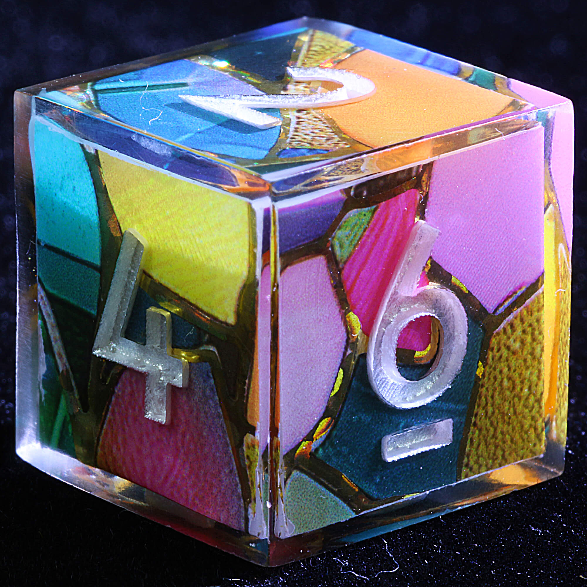 9 Polyhedral Resin Set of Dice D and D Petal Shards - Dice of Dragons