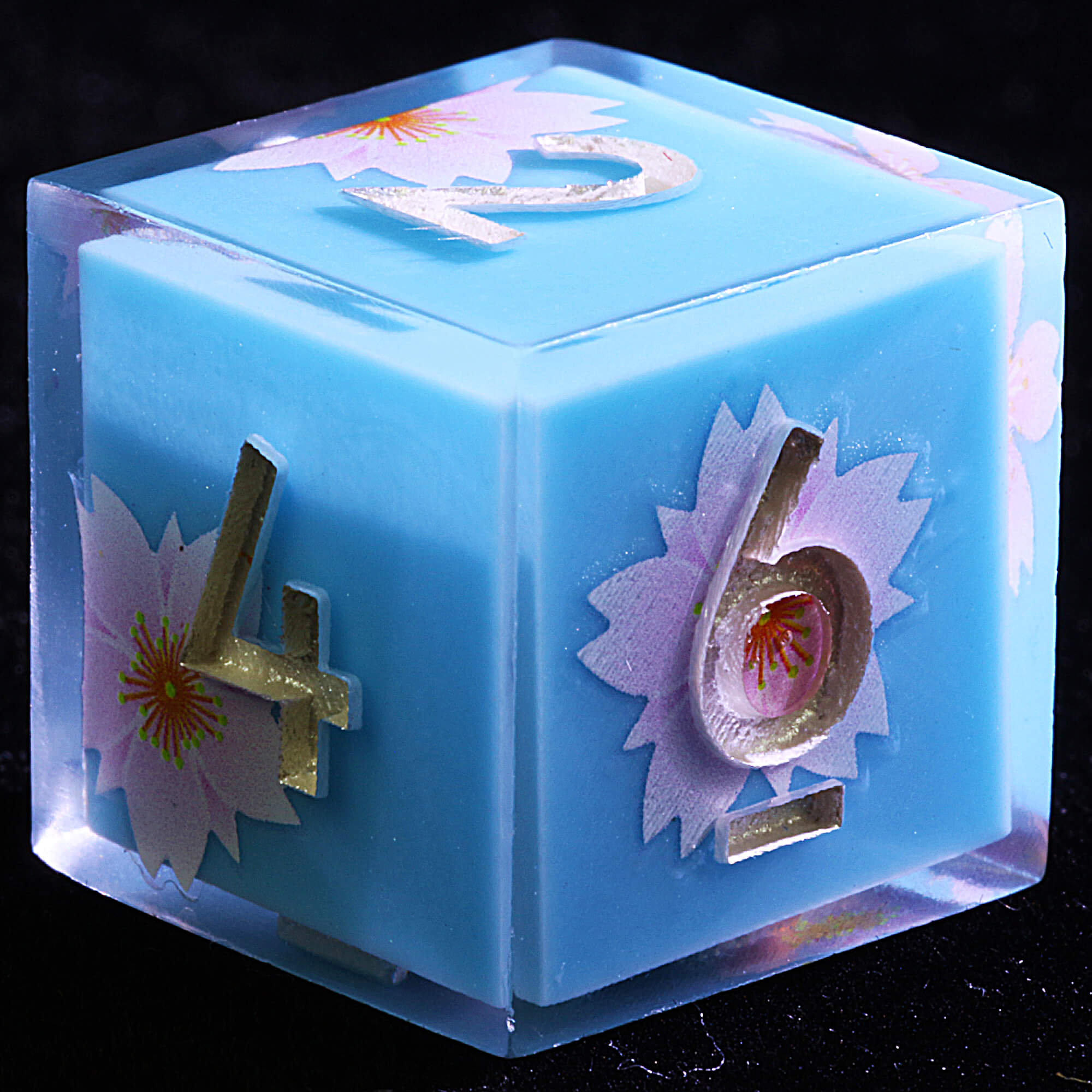 9 Polyhedral Resin Sets of Dice DD Azure Bloom - Dice of Dragons