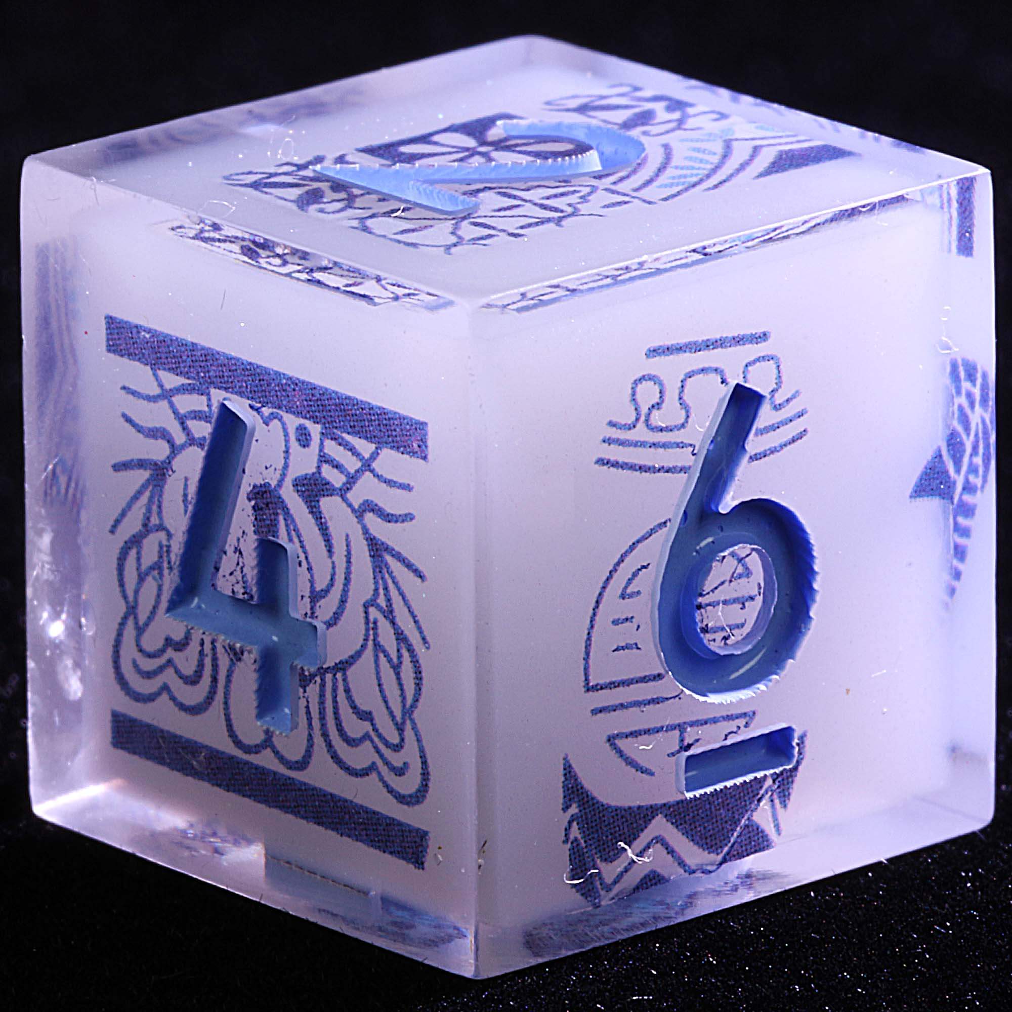 9 Polyhedral Resin Set of Dice DD Frost Bloom Oath - Dice of Dragons