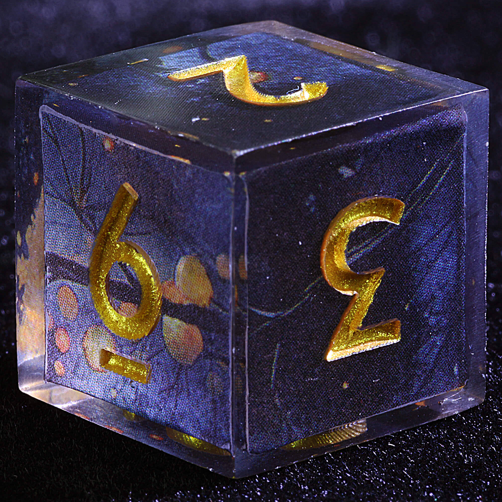 9 Polyhedral Resin Sets of DnD Dice Autumn Night