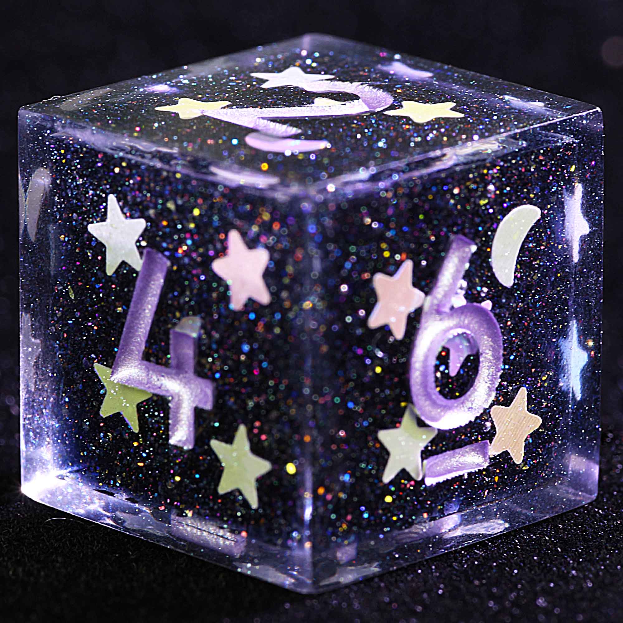 9 Polyhedral Resin Sets of DnD Dice Starry Moon Night