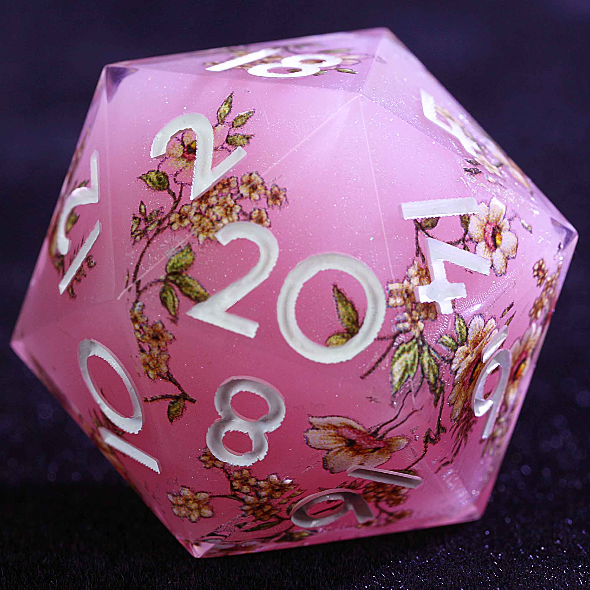 9 Polyhedral Resin DD Set Dice Blossom Fresh Flower - Dice of Dragons