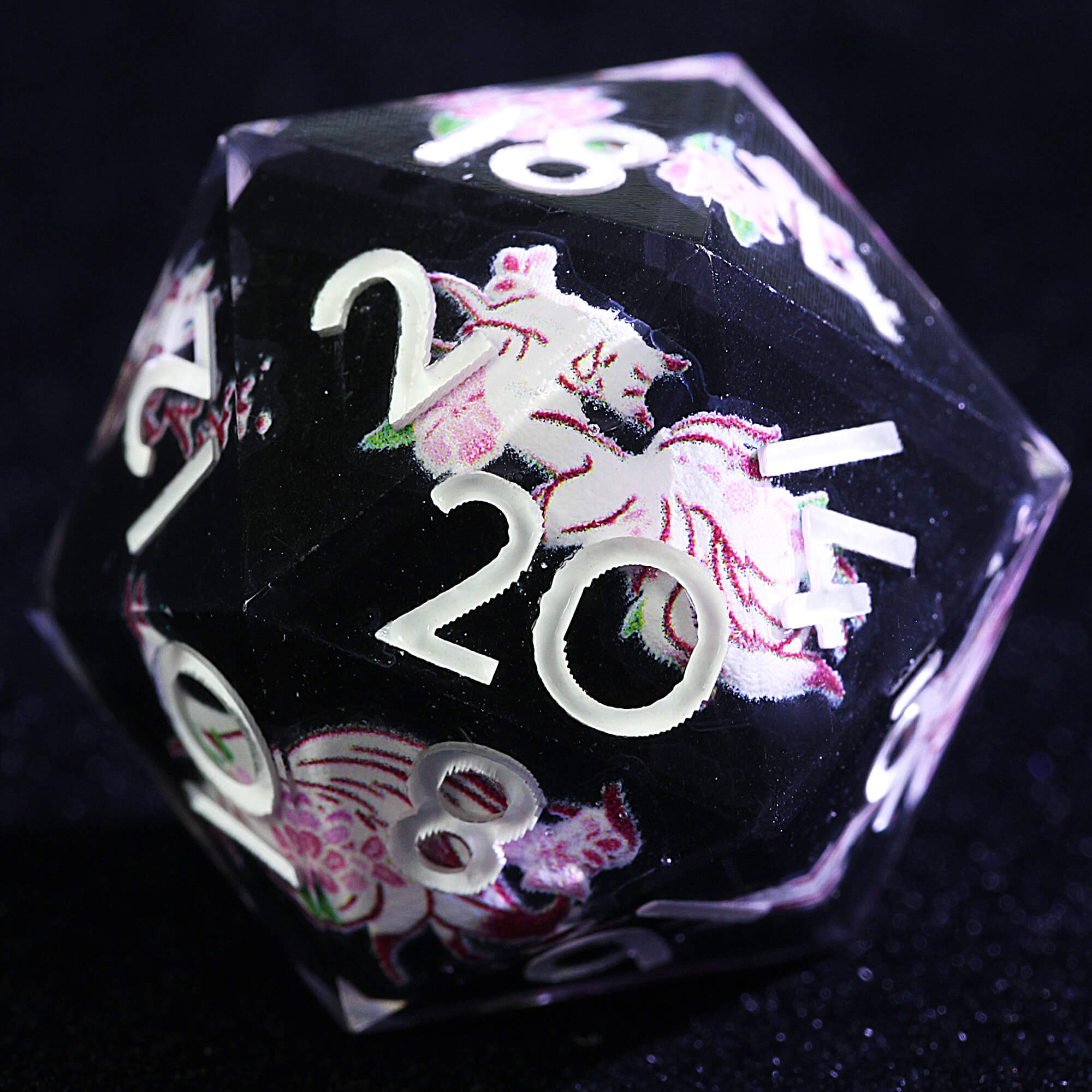 9 Polyhedral Resin DD Sets Dice Nine-Tailed Ember Oath - Dice of Dragons