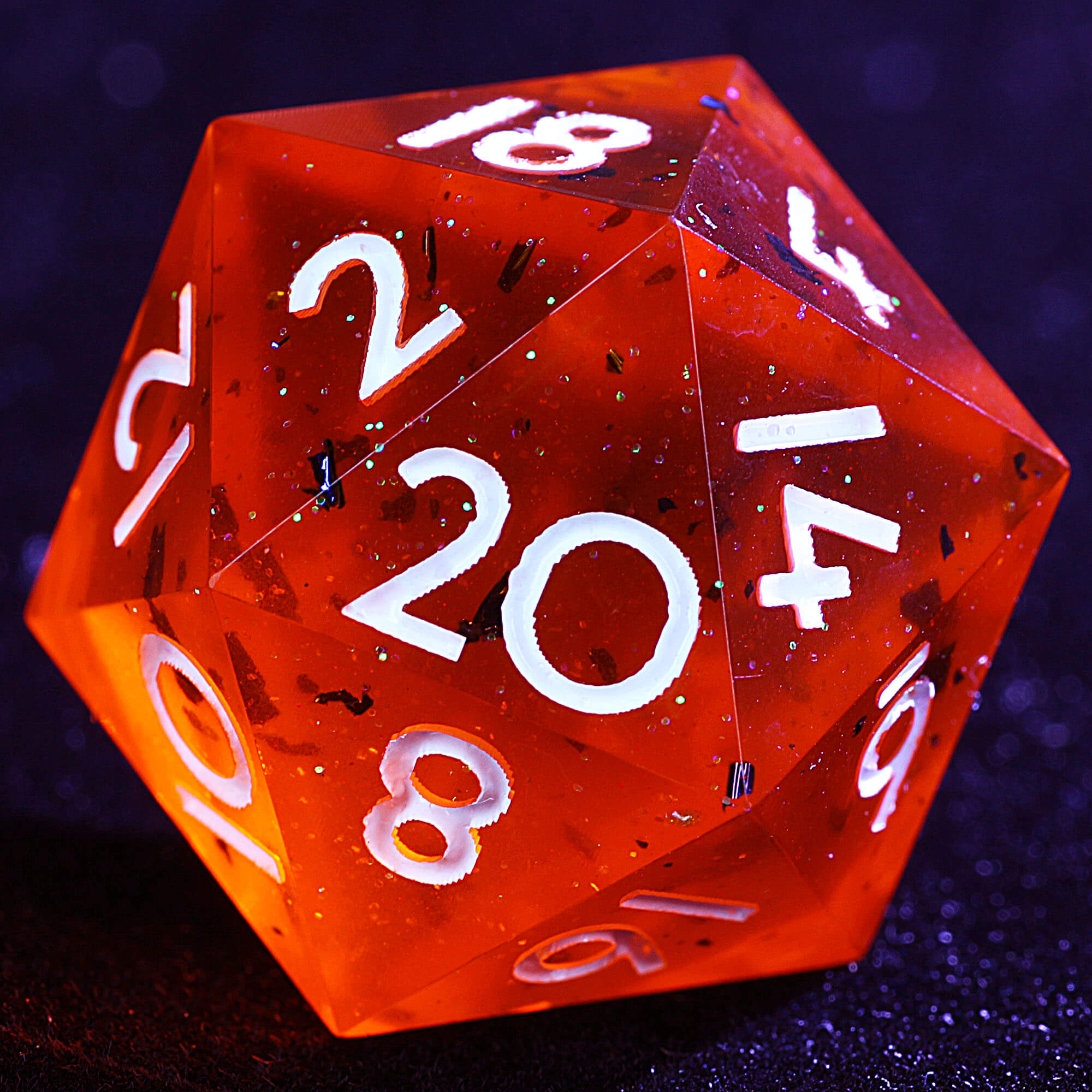 9 Polyhedral Resin DD Sets Dice Scarlet Seed Nocturne - Dice of Dragons